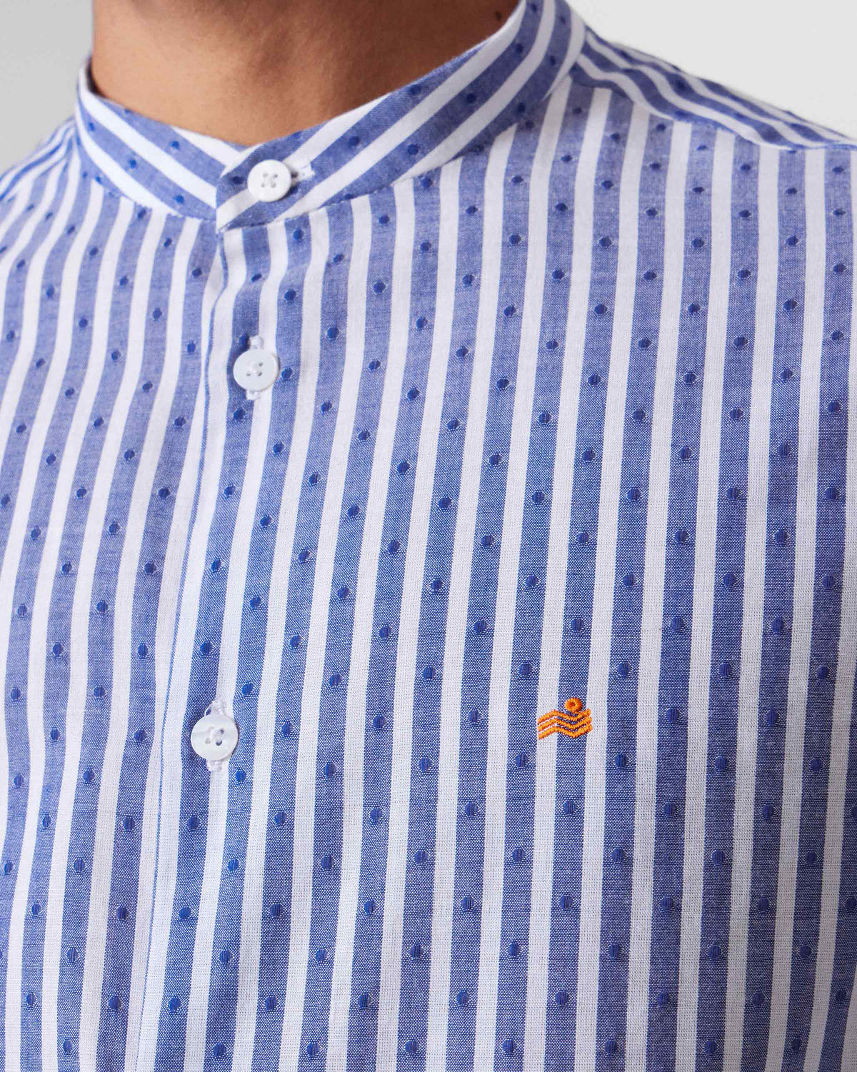 Nawab Shirt - Navy & White Stripes