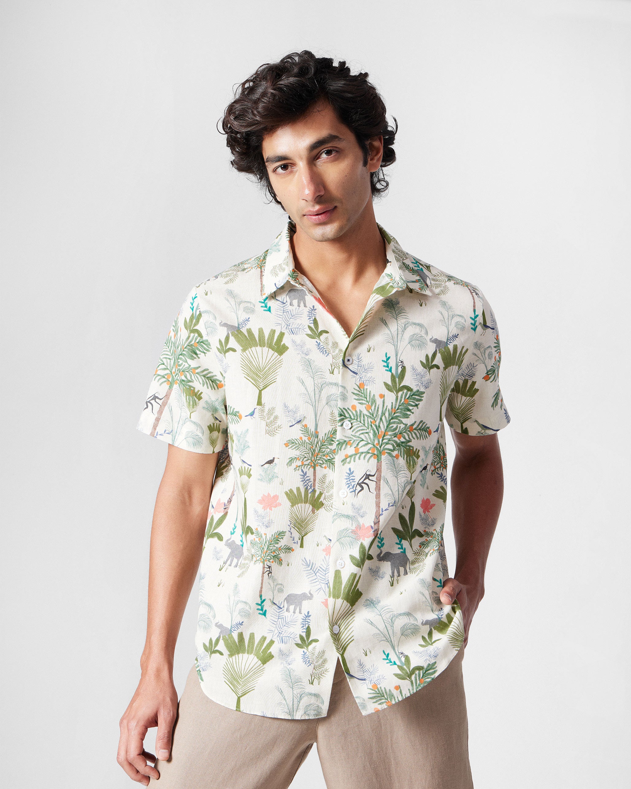 Half Sleeve Shirt - Multicolour Printed