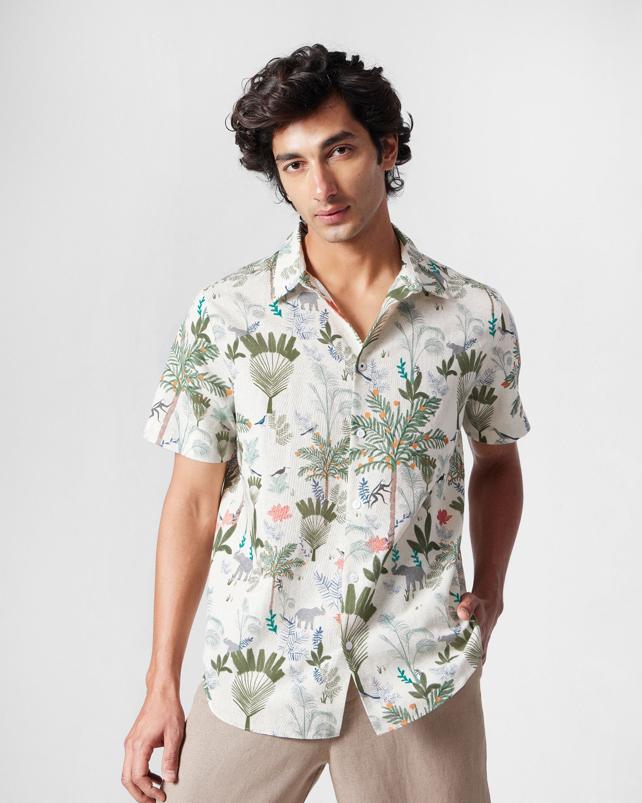 Half Sleeve Shirt - Multicolour Printed