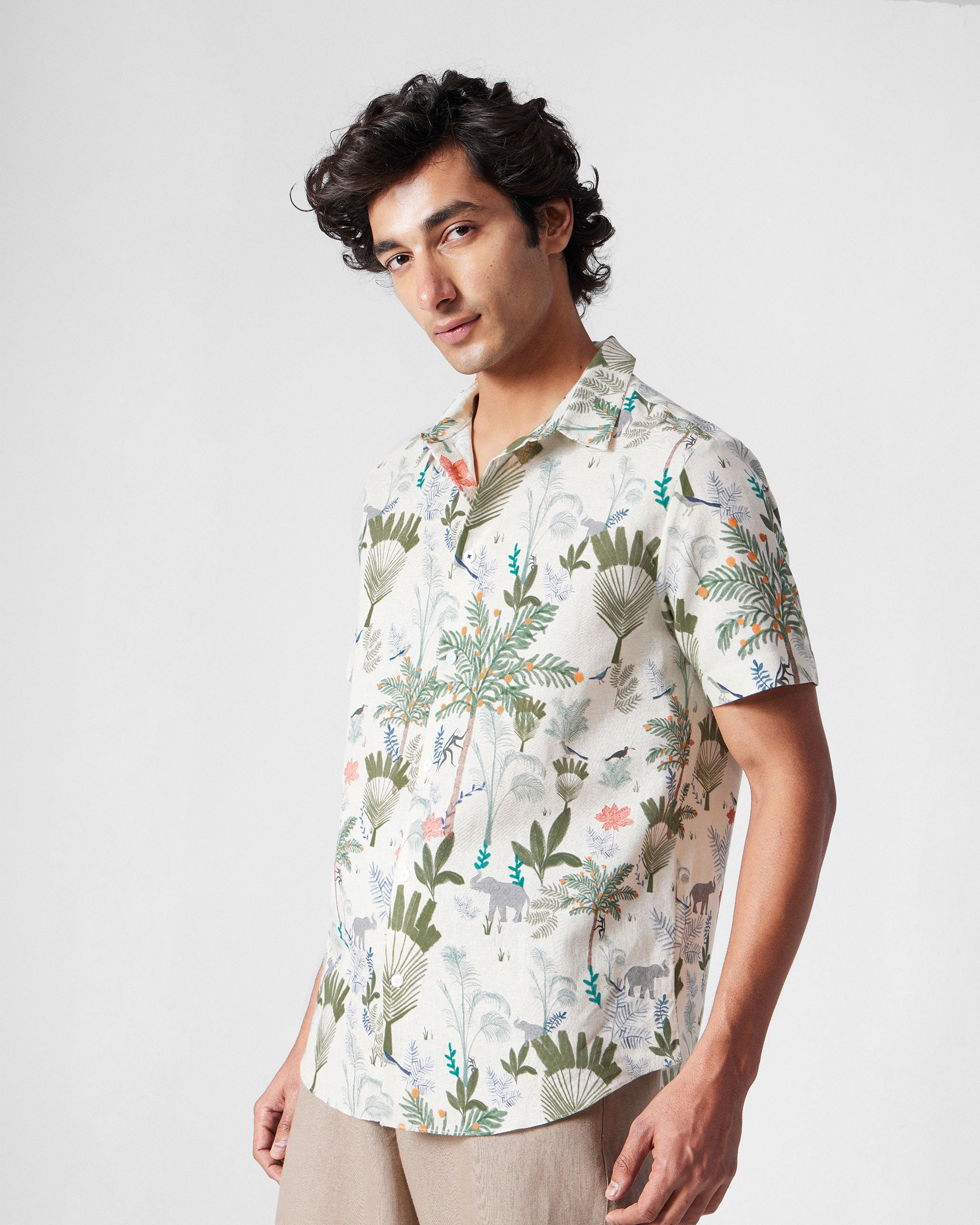 Half Sleeve Shirt - Multicolour Printed