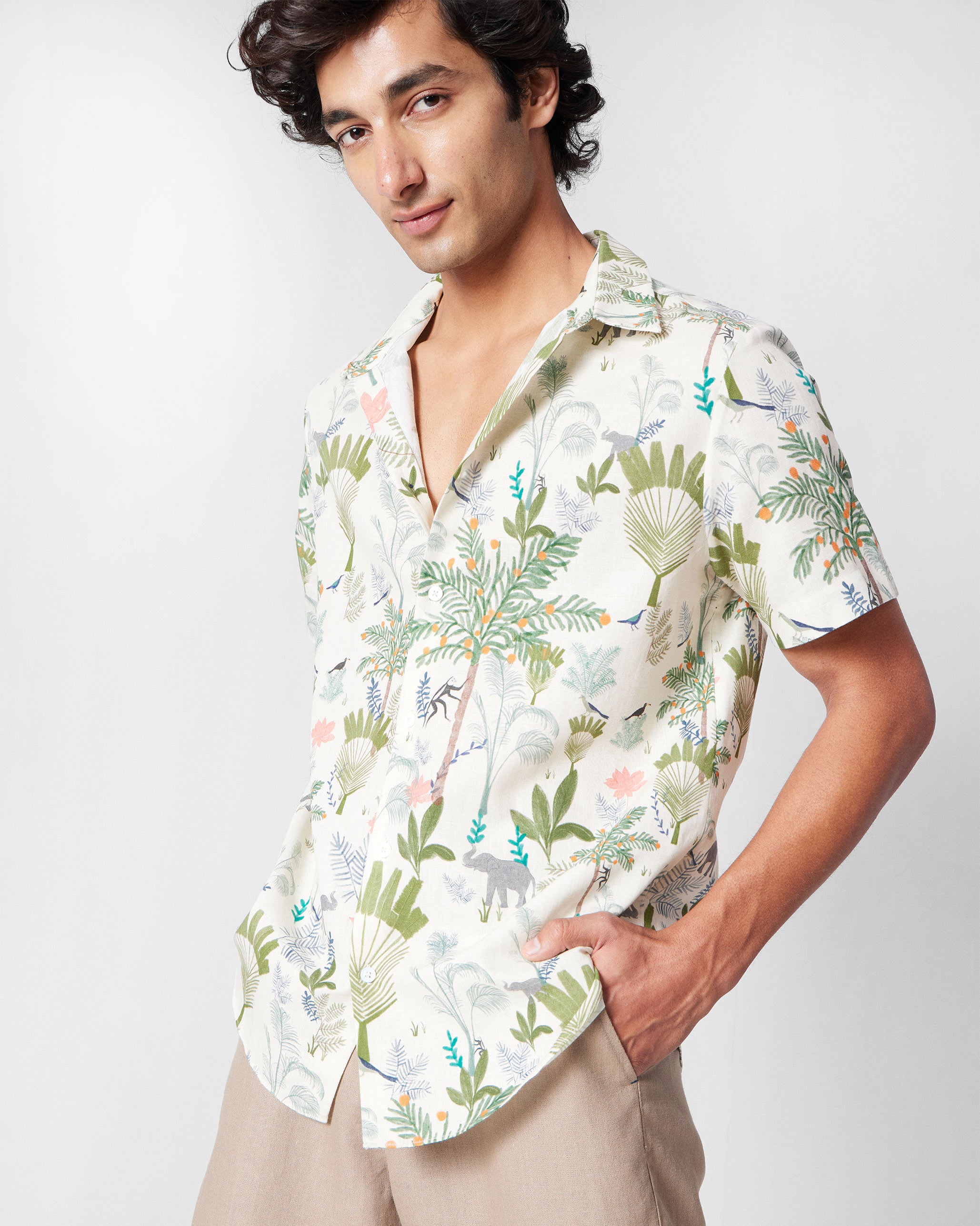 Half Sleeve Shirt - Multicolour Printed