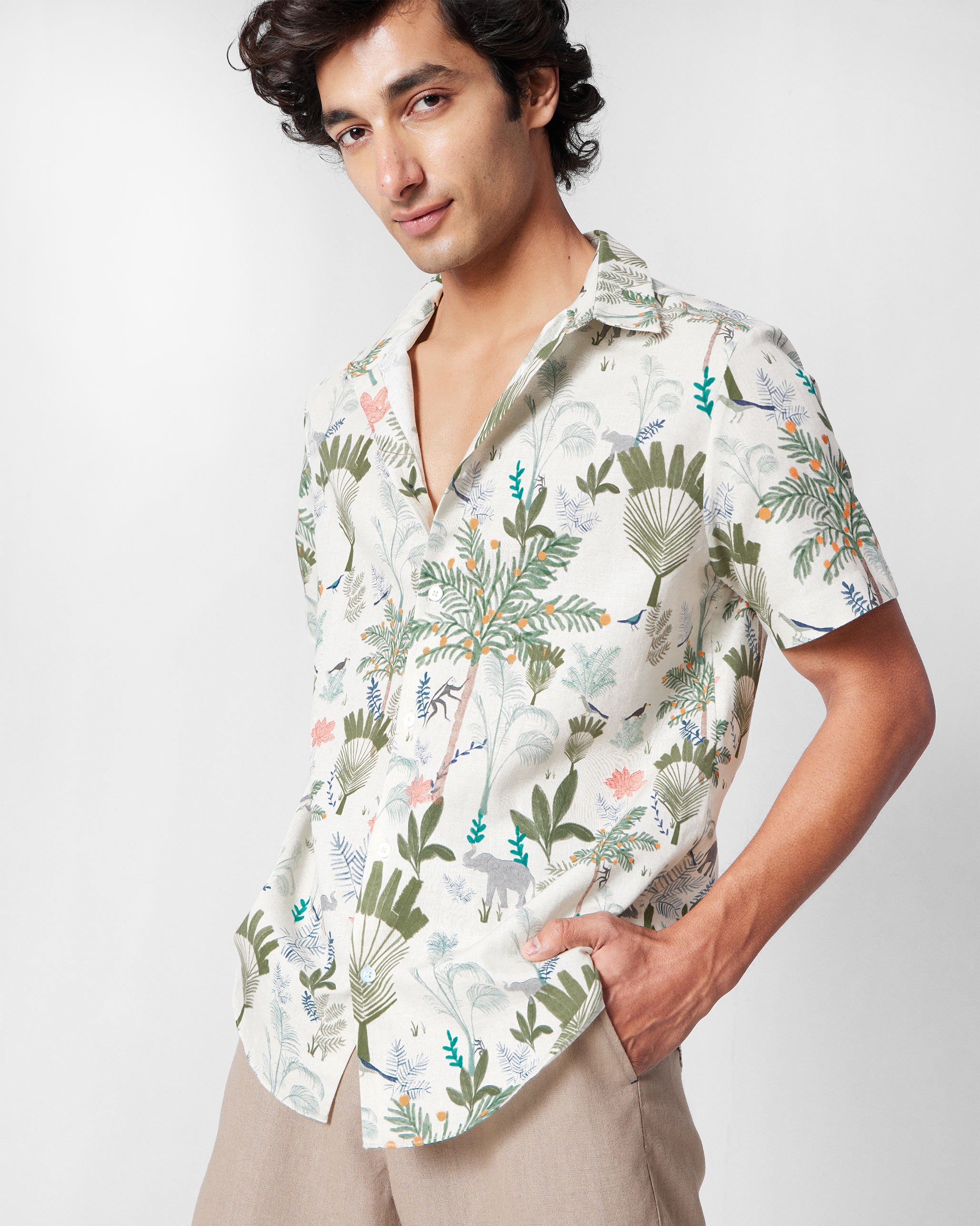Half Sleeve Shirt - Multicolour Printed