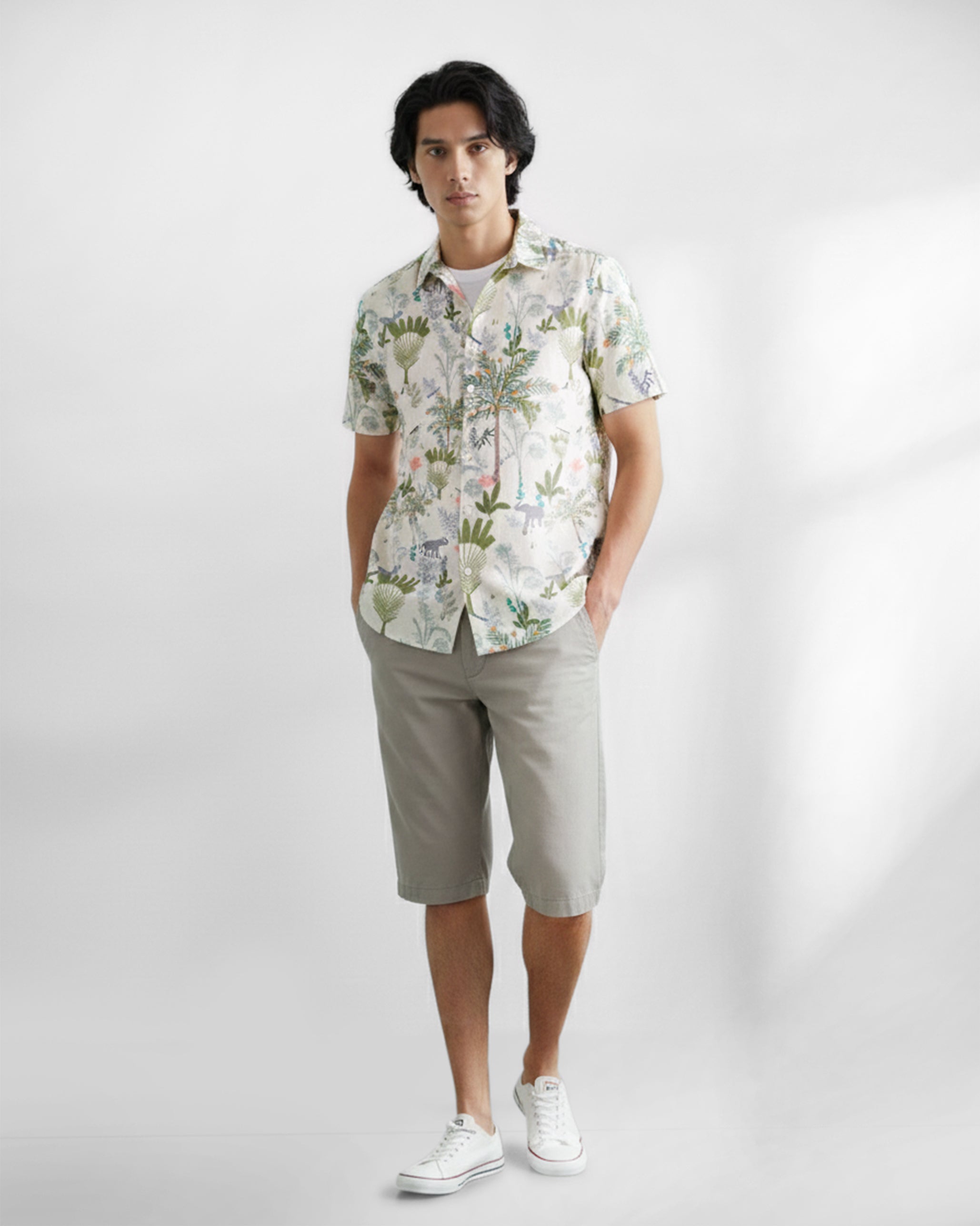 Half Sleeve Shirt - Multicolour Printed