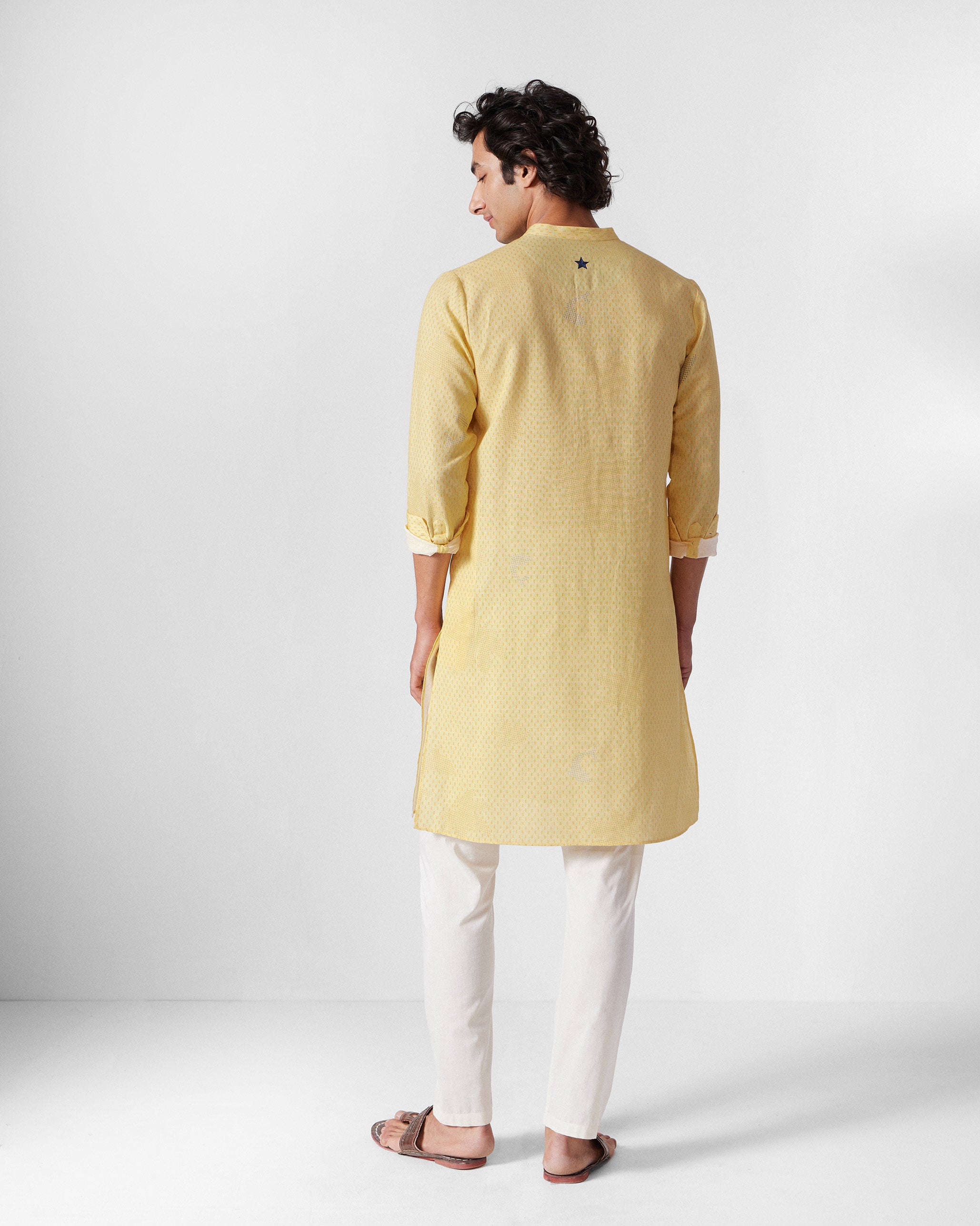 Astral Kurta - Light Yellow Printed