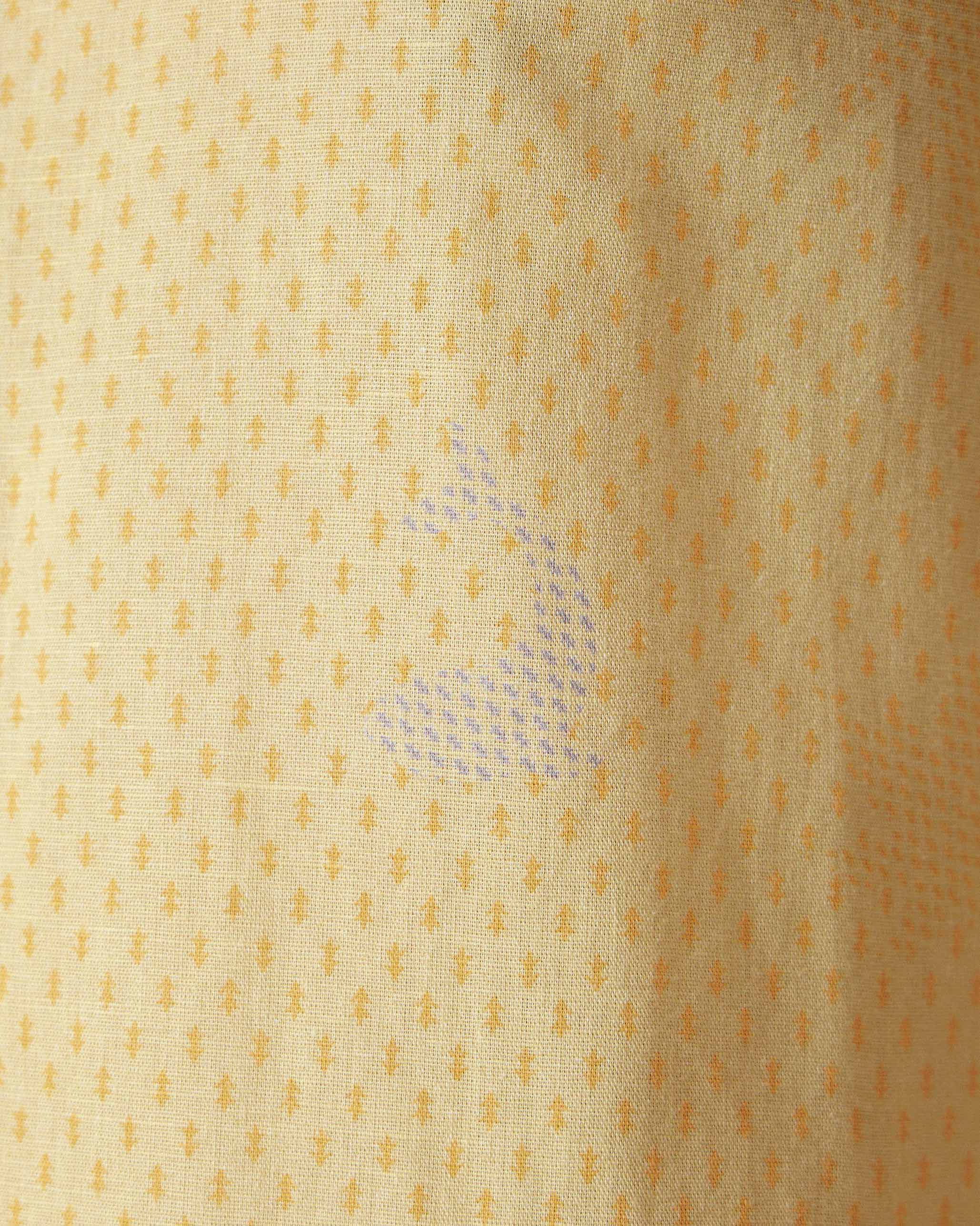 Astral Kurta - Light Yellow Printed