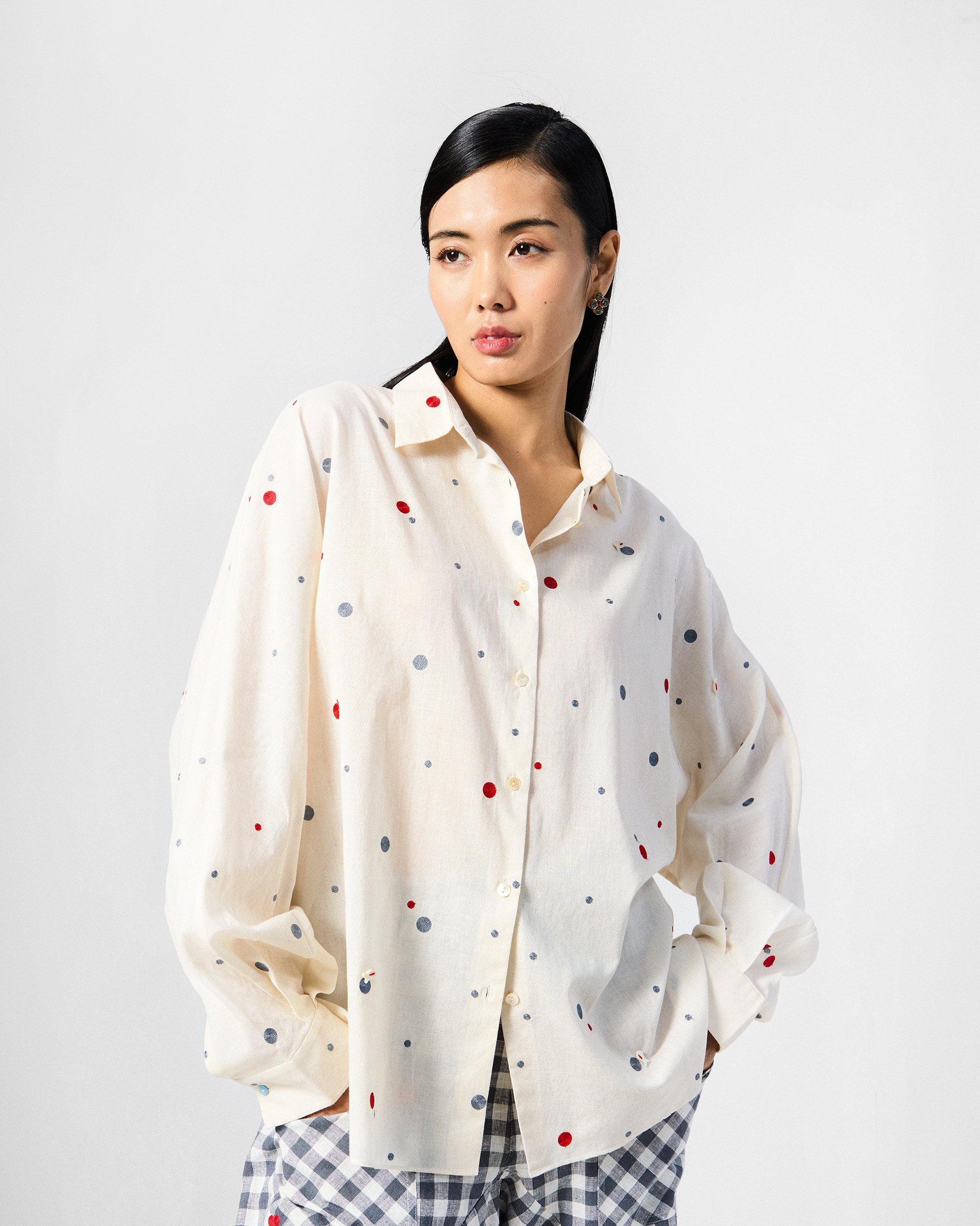 Dera Top - Ivory Embroidered