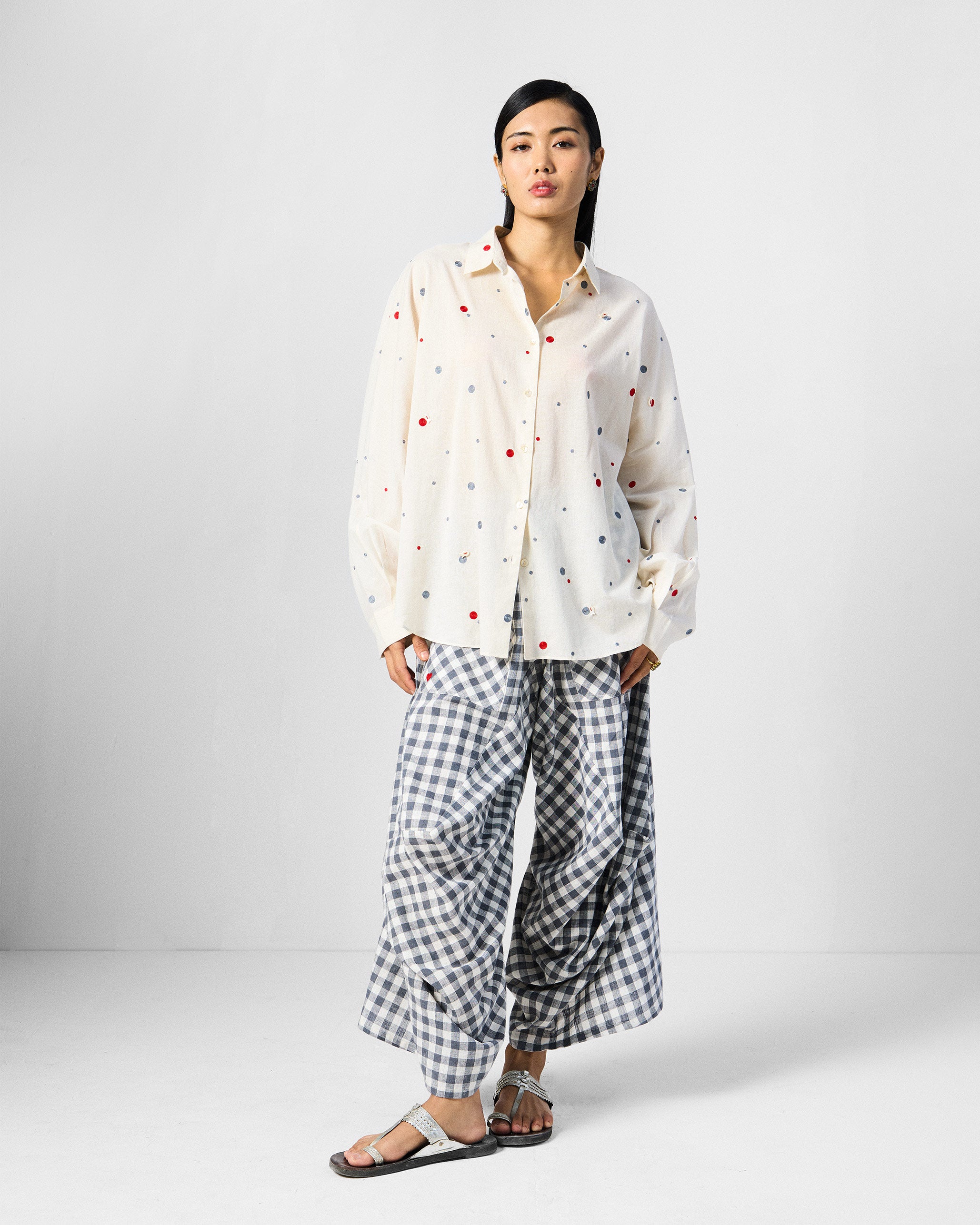 Dera Top - Ivory Embroidered