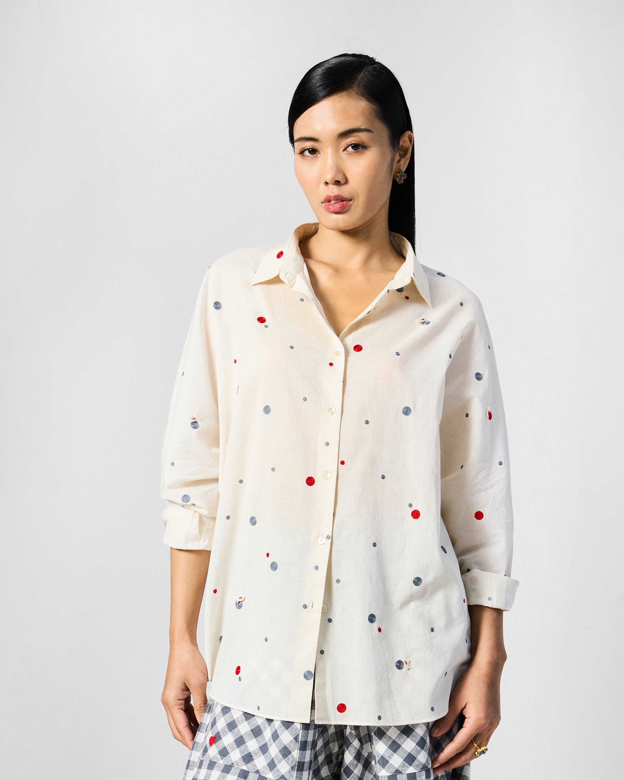 Dera Top - Ivory Embroidered