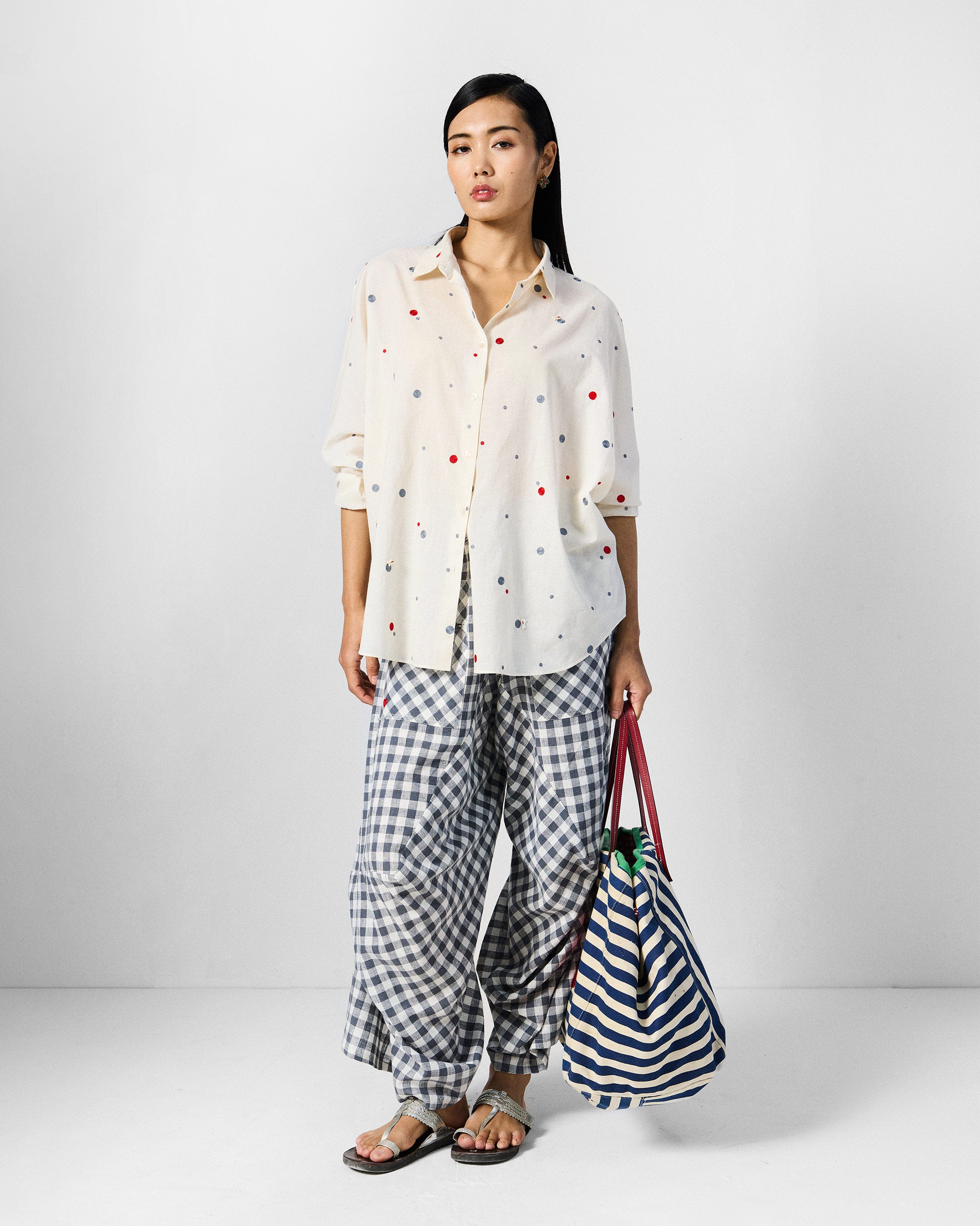 Dera Top - Ivory Embroidered