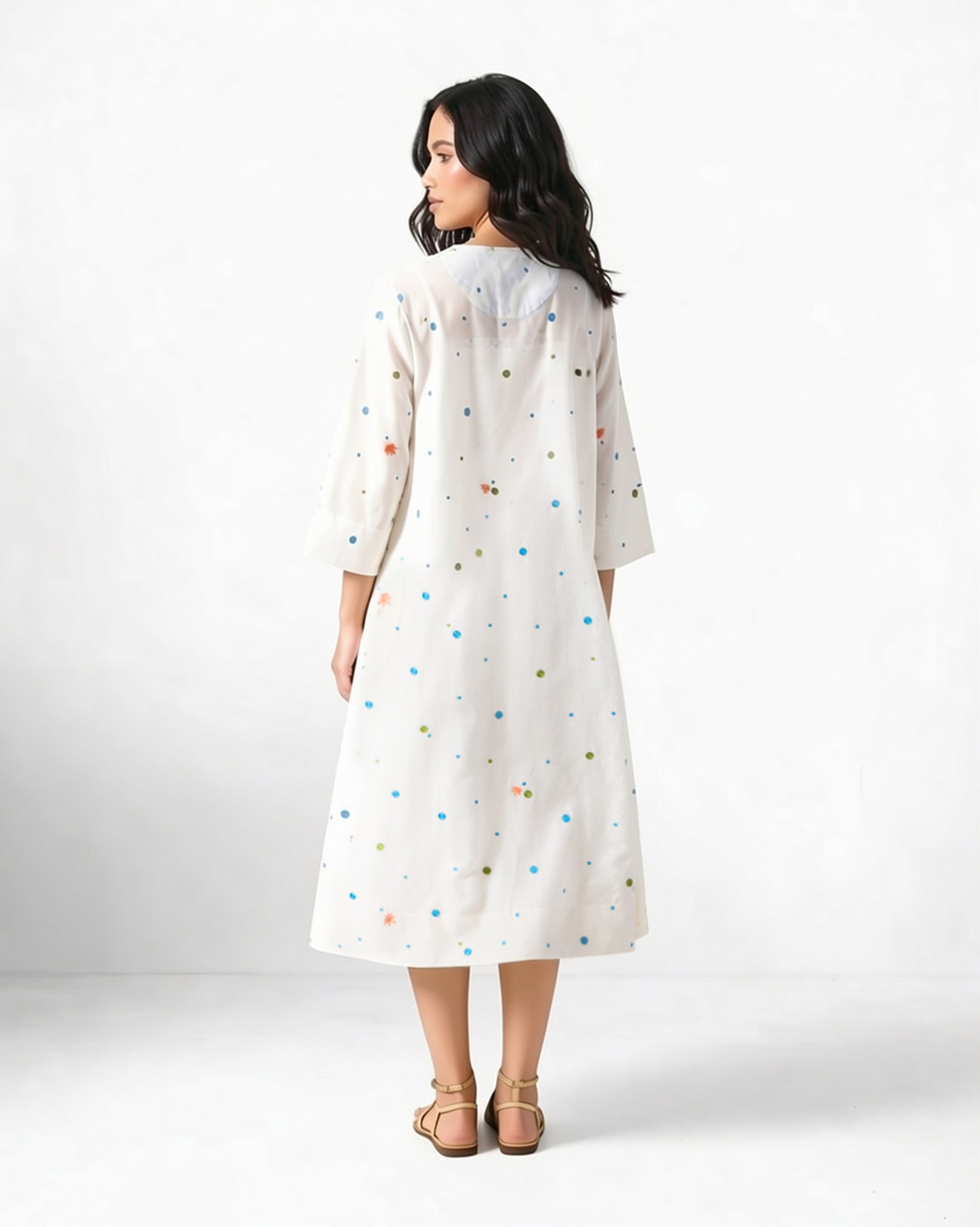 Meadow Kurta - Ivory Embroidered