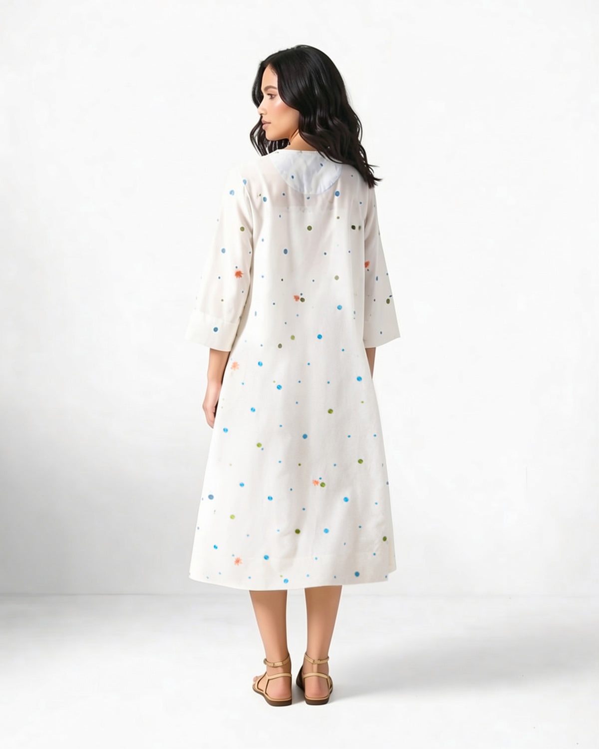 Meadow Dress - Ivory Embroidered