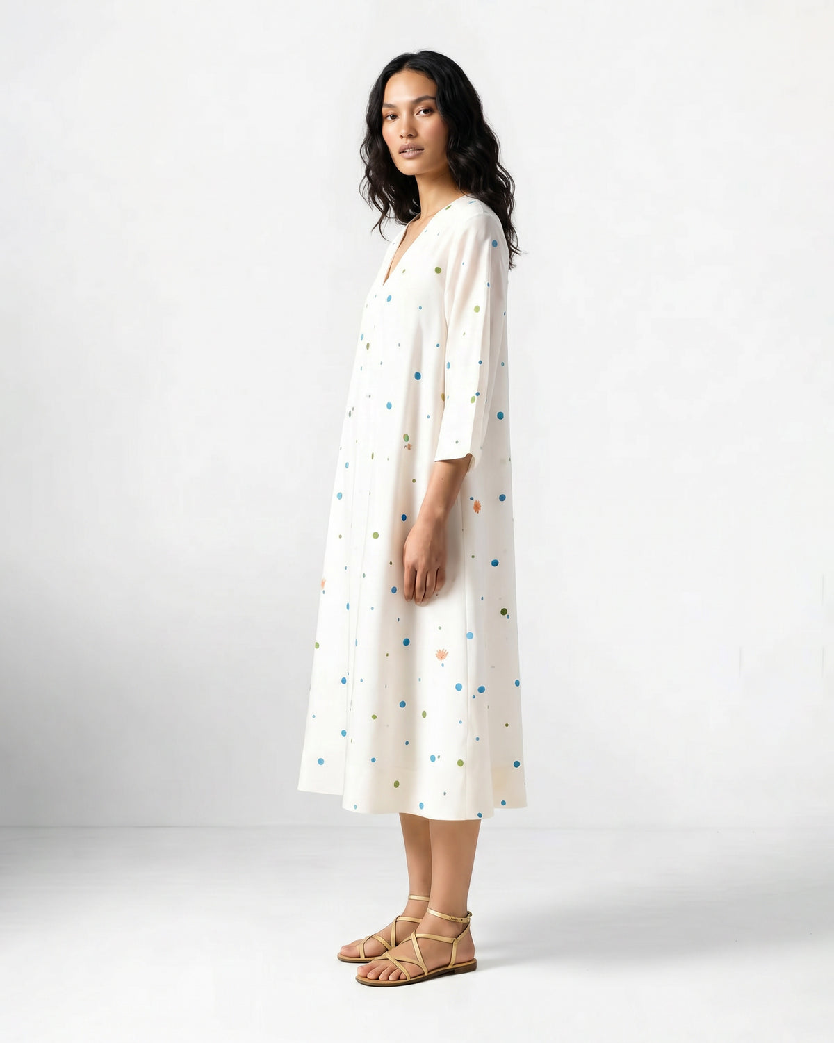 Meadow Dress - Ivory Embroidered