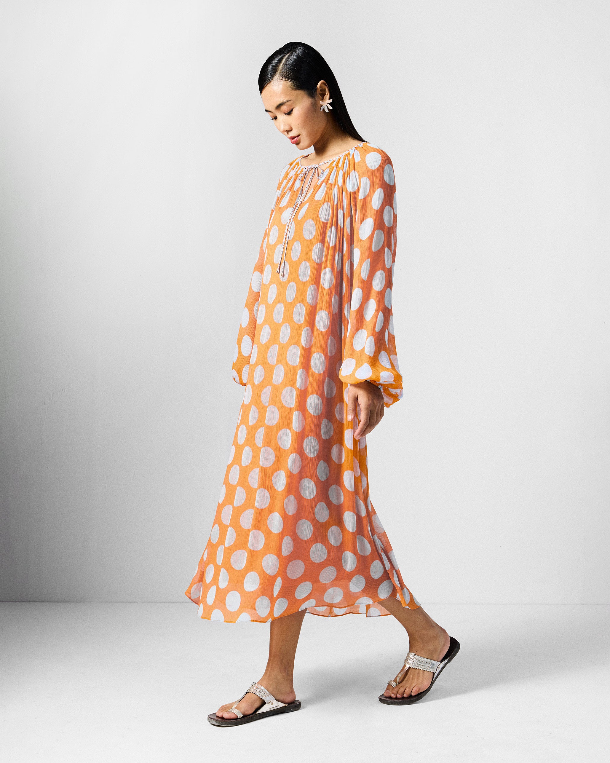 Sara Kaftan - Orange & Ice Printed