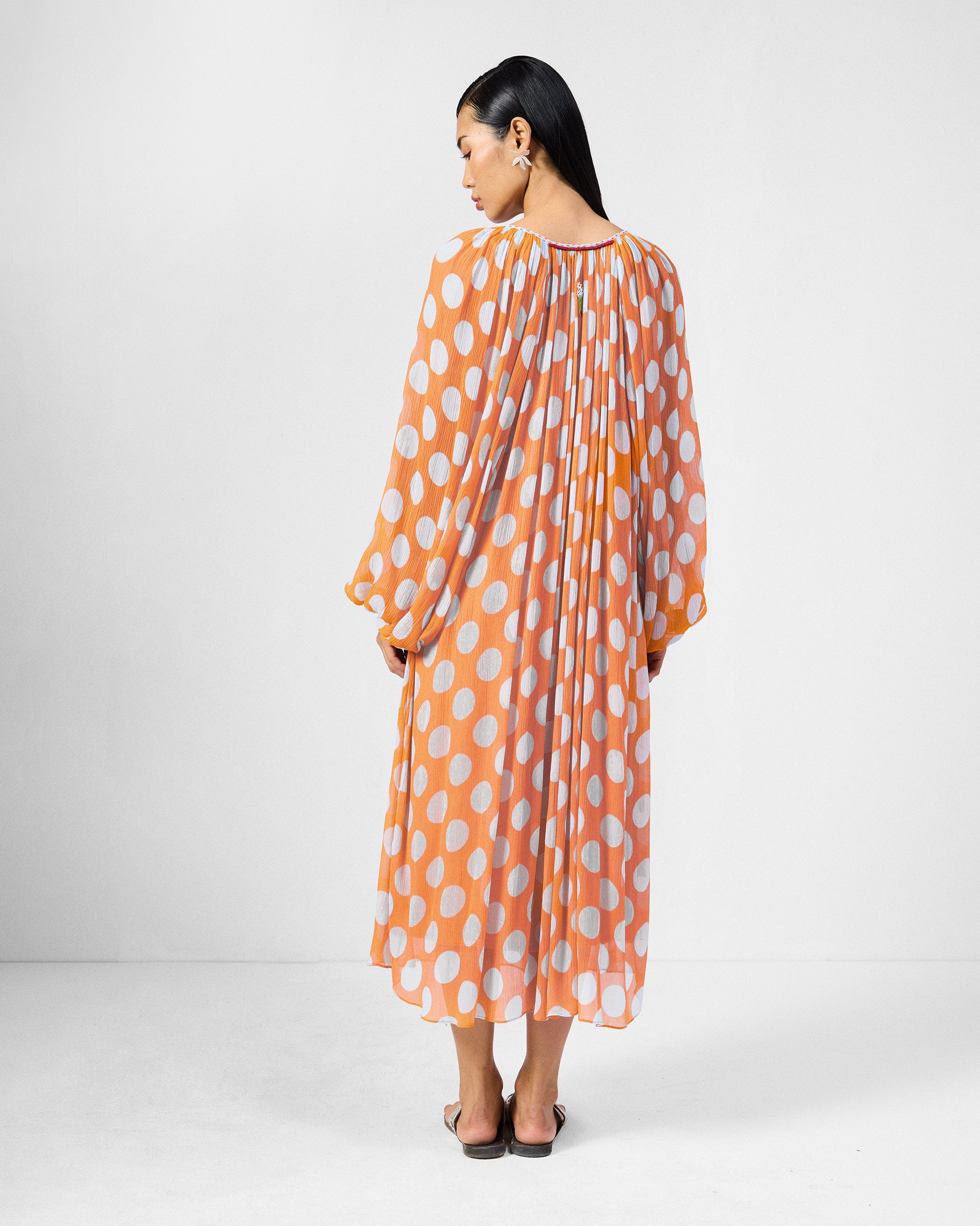 Sara Kaftan - Orange & Ice Printed