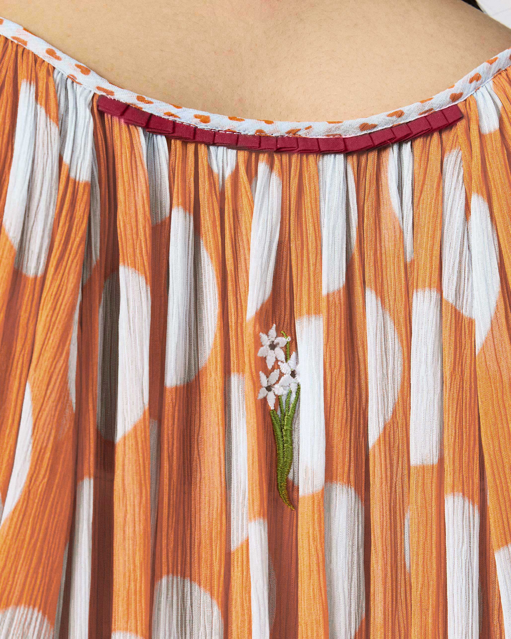 Sara Kaftan - Orange & Ice Printed
