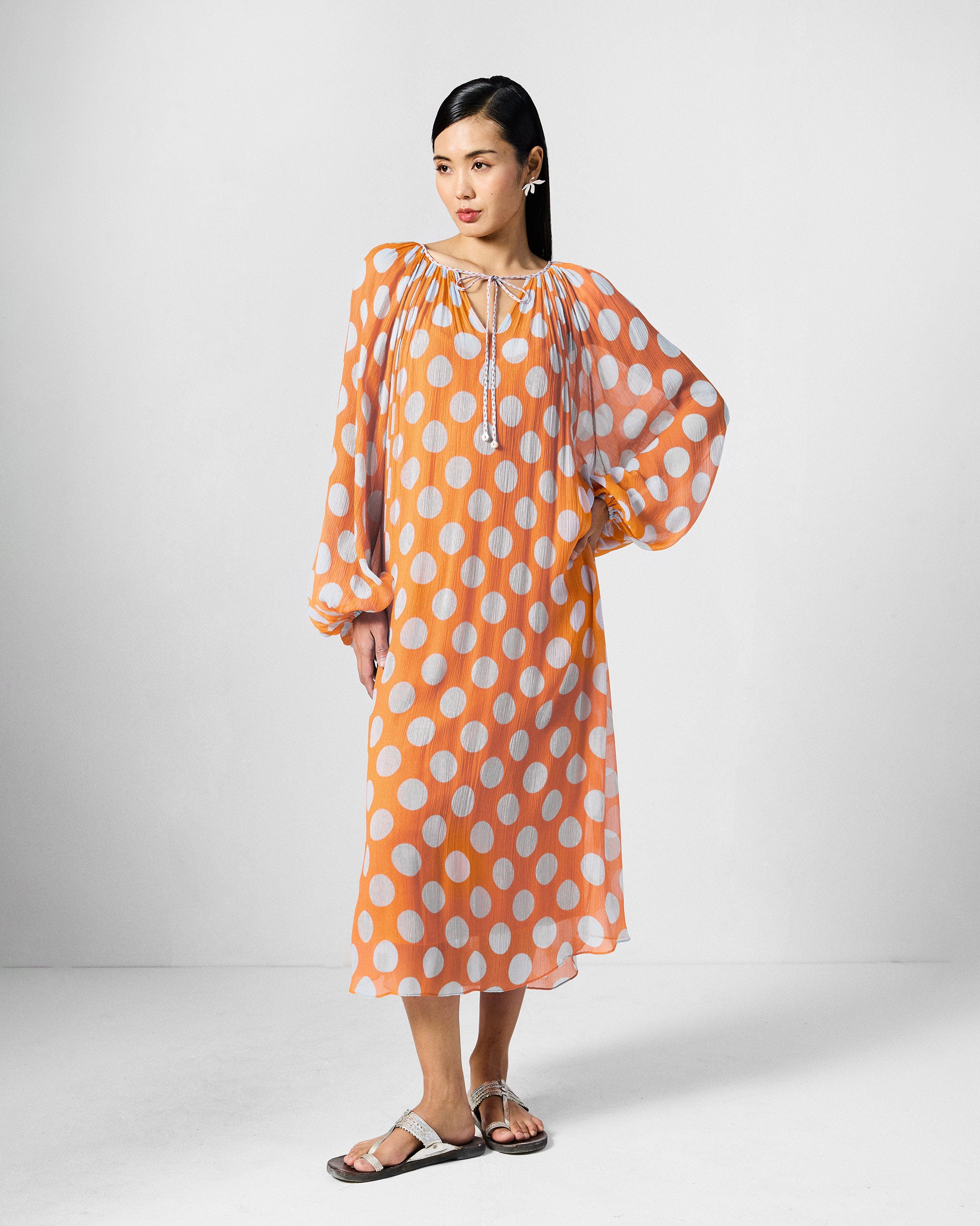 Sara Kaftan - Orange & Ice Printed