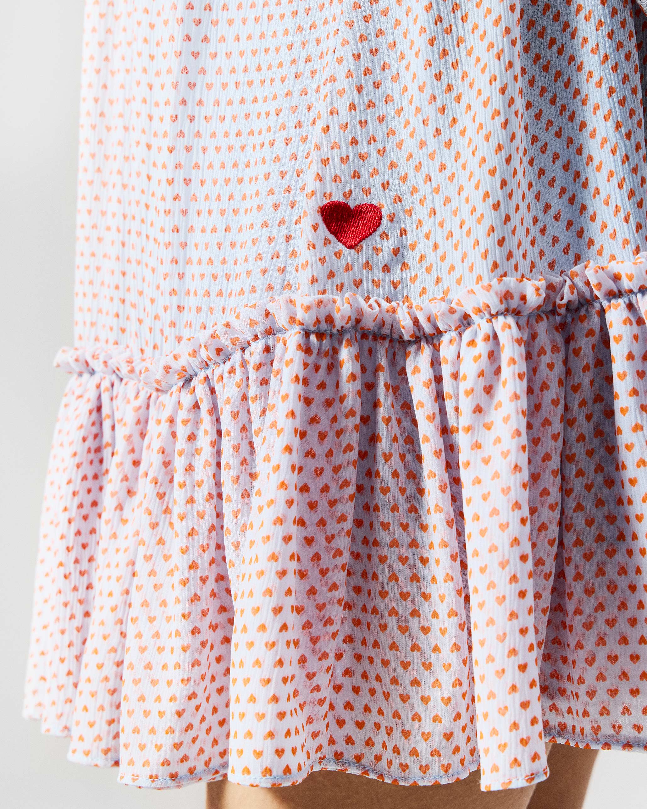 Siya Dress - Blue & Orange Printed