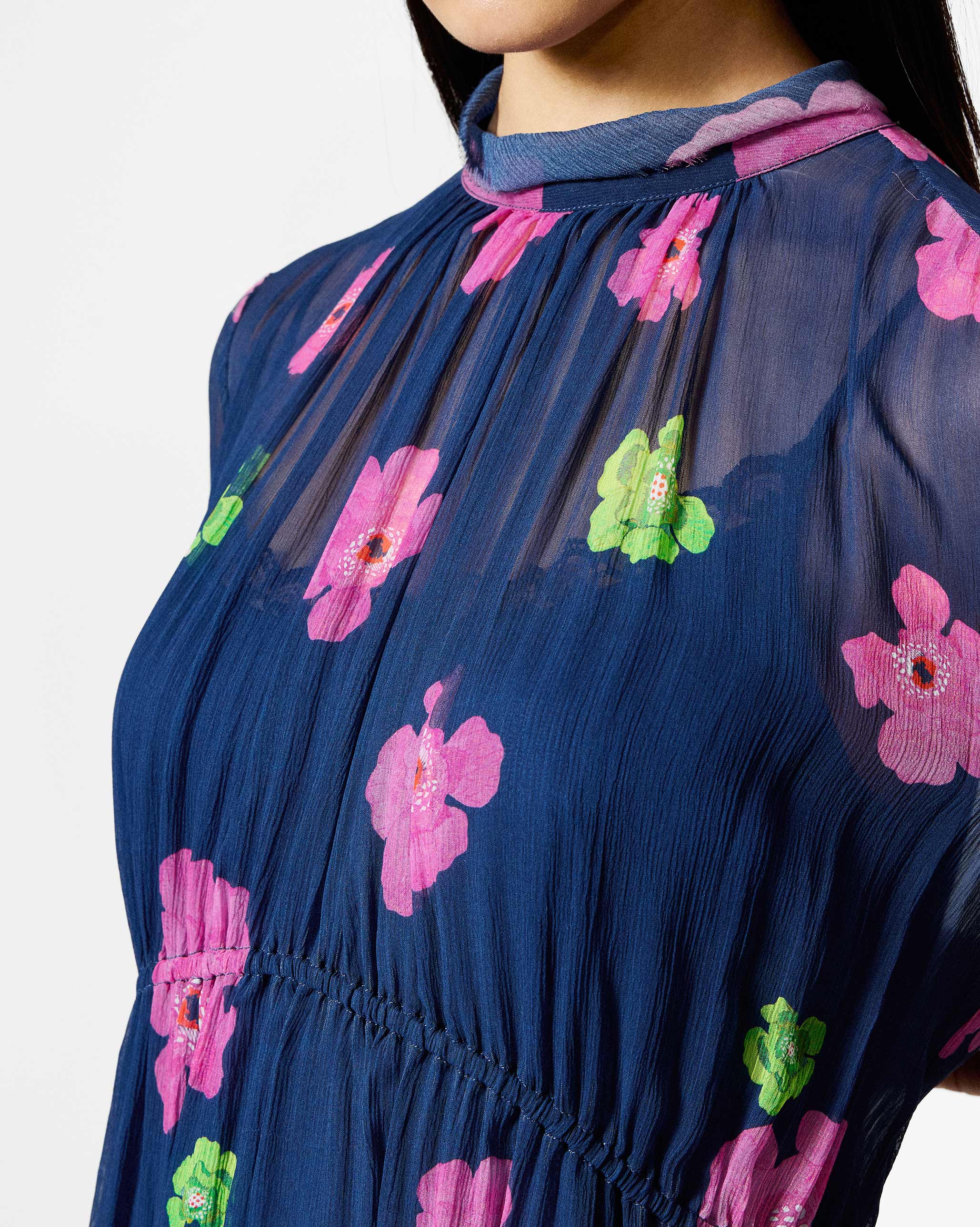 Raya Dress - Blue Printed