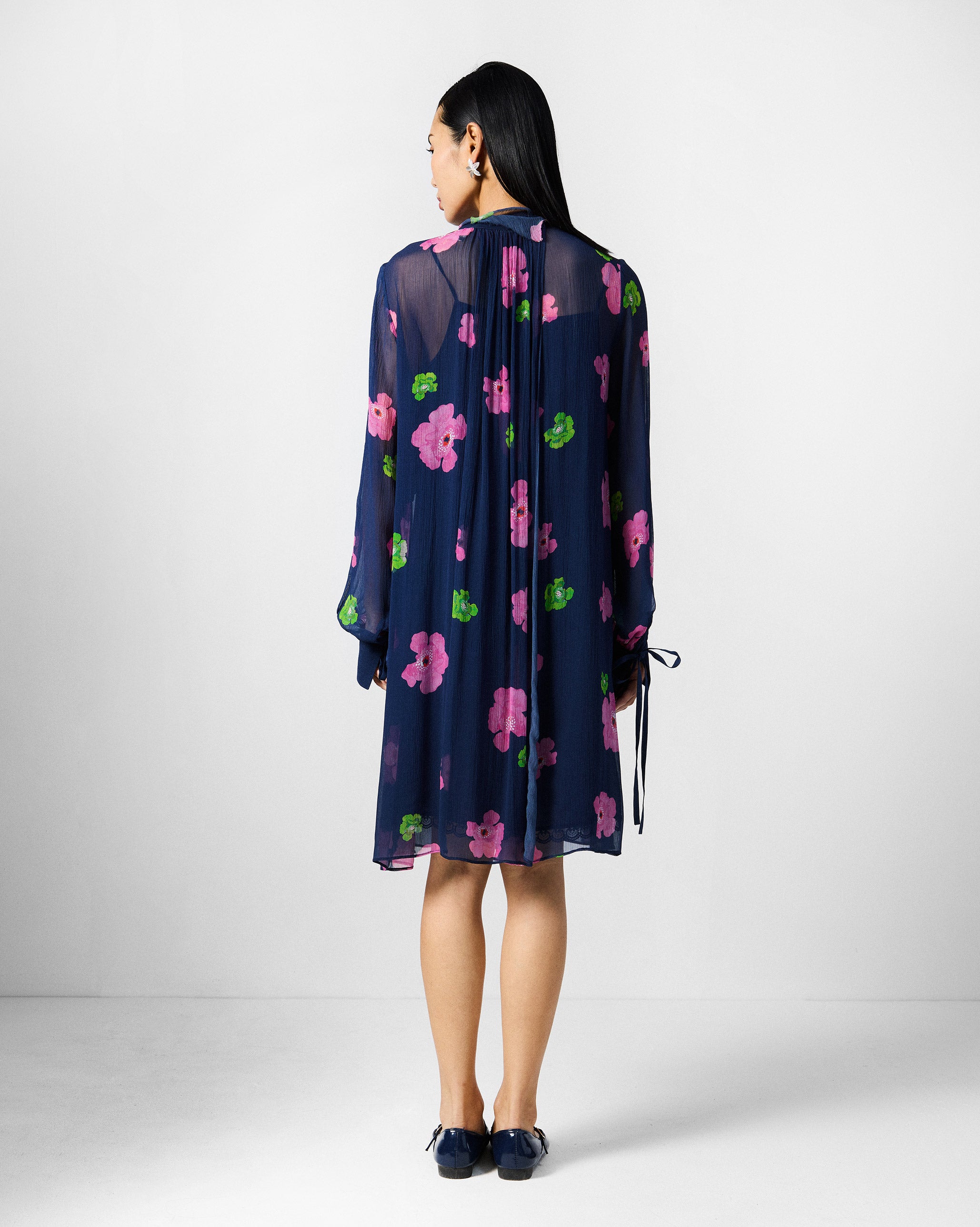 Raya Dress - Blue Printed