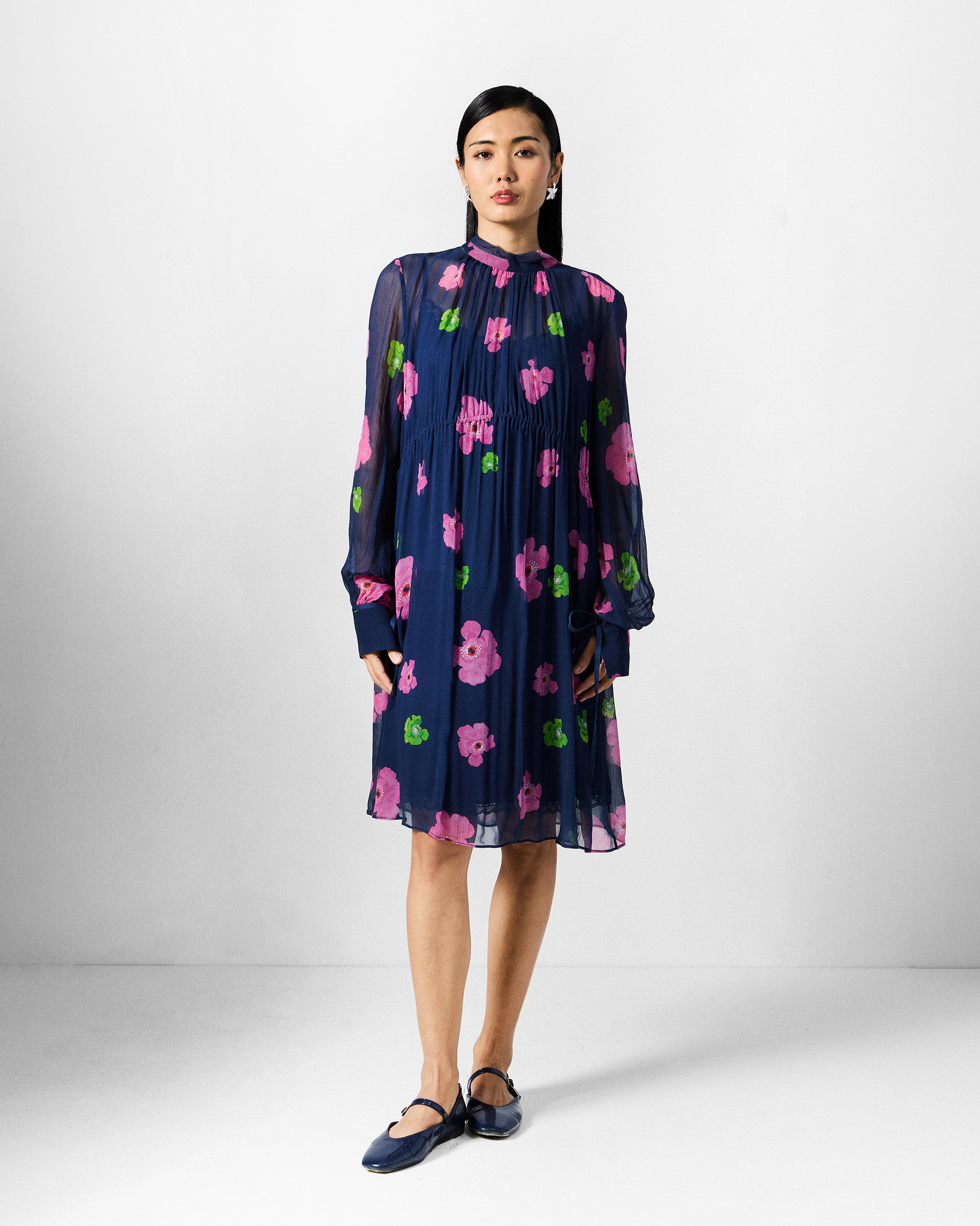Raya Dress - Blue Printed