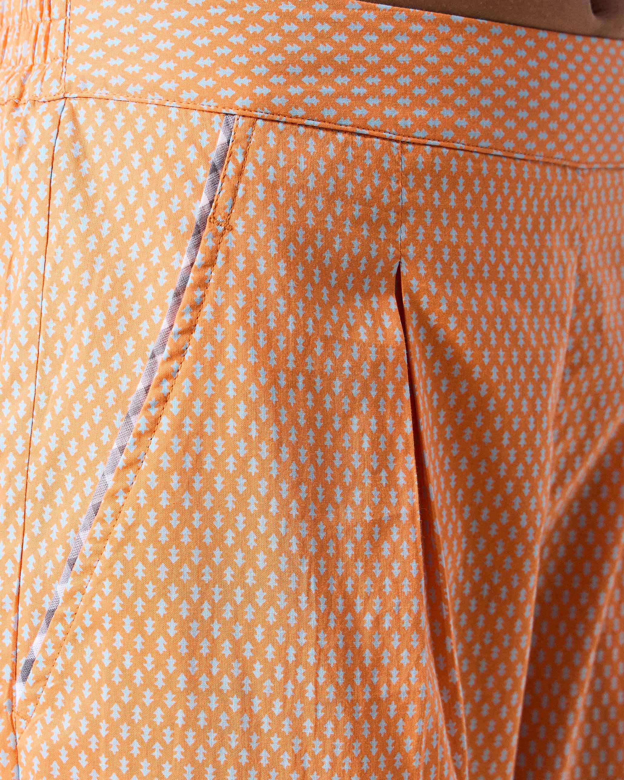 Perch Pants - Orange Printed