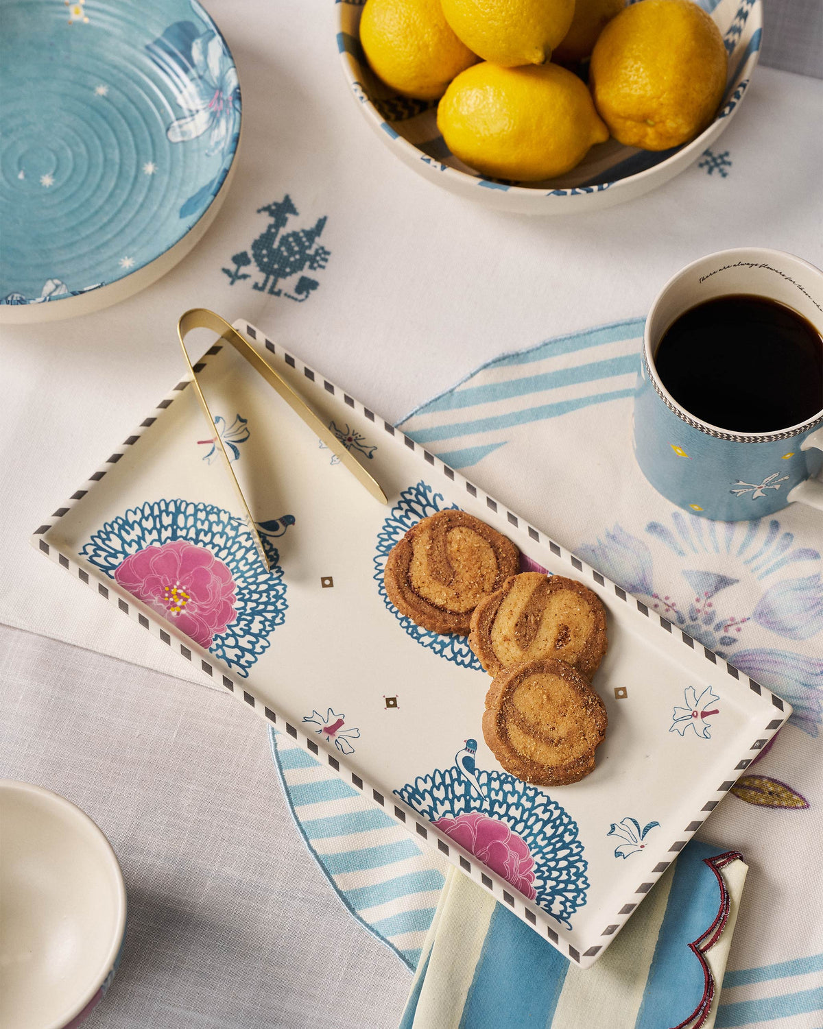 Marigold Cookie Tray With Tong