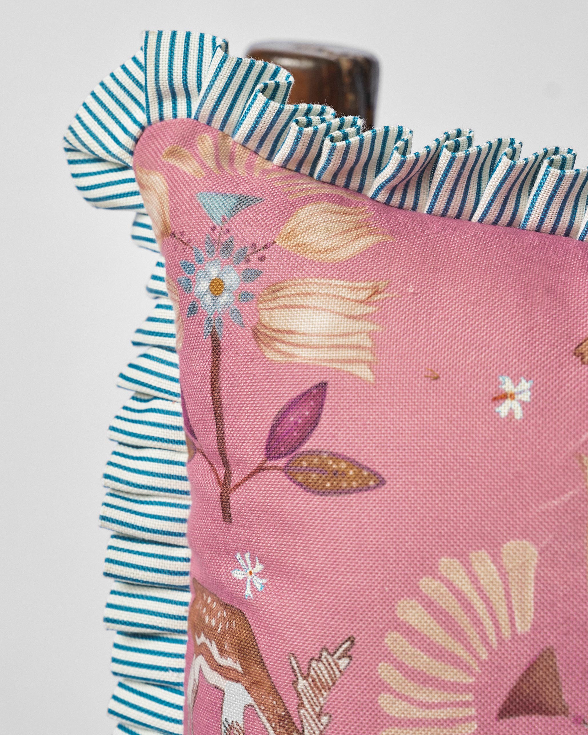 Deer Dance Cushion -Pink