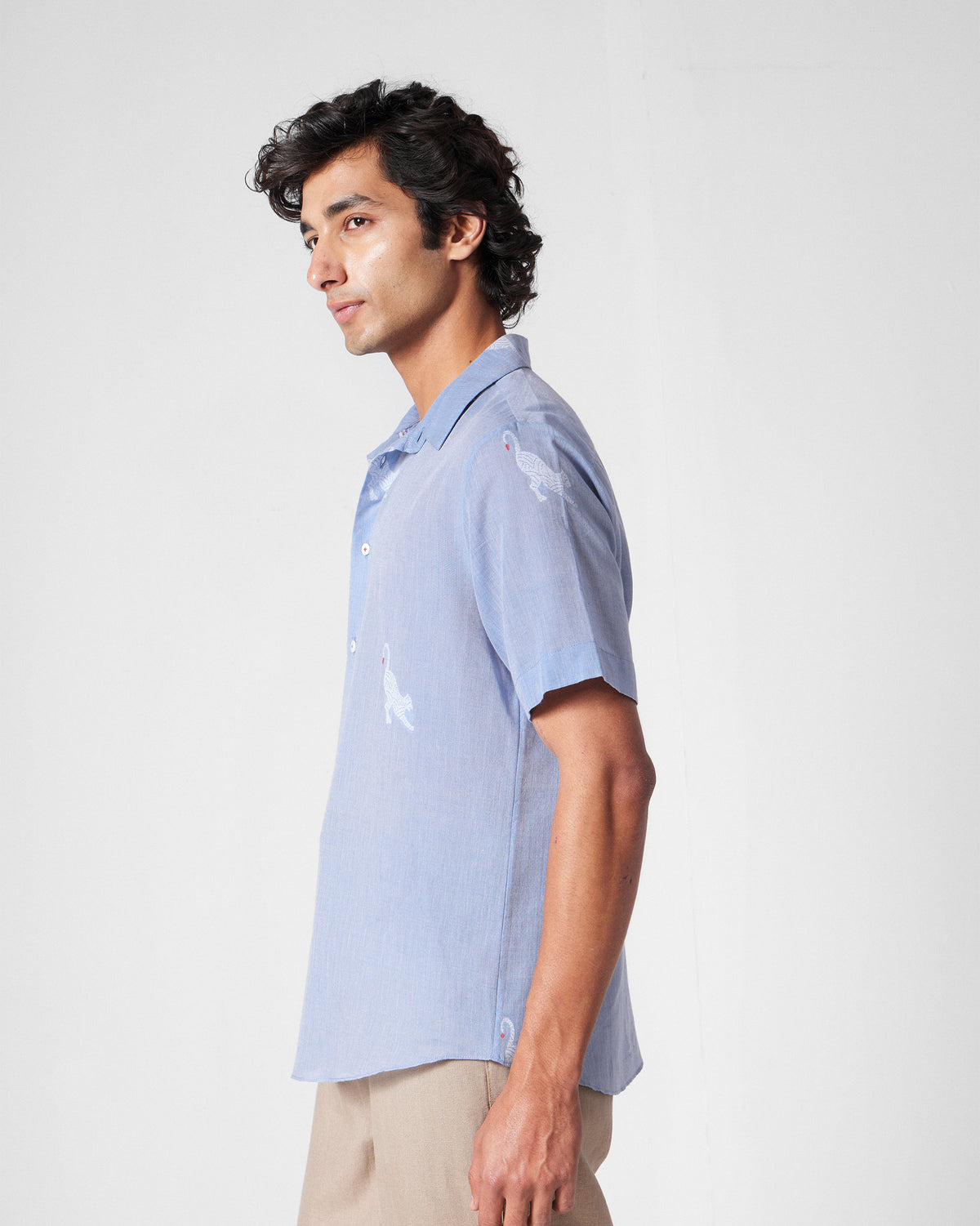 Half Sleeve Shirt - Light Blue