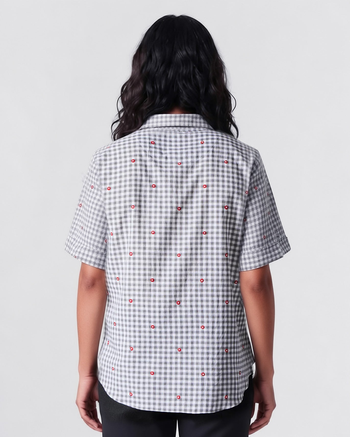 Mistari Shirt - Charcoal & Ivory Checks