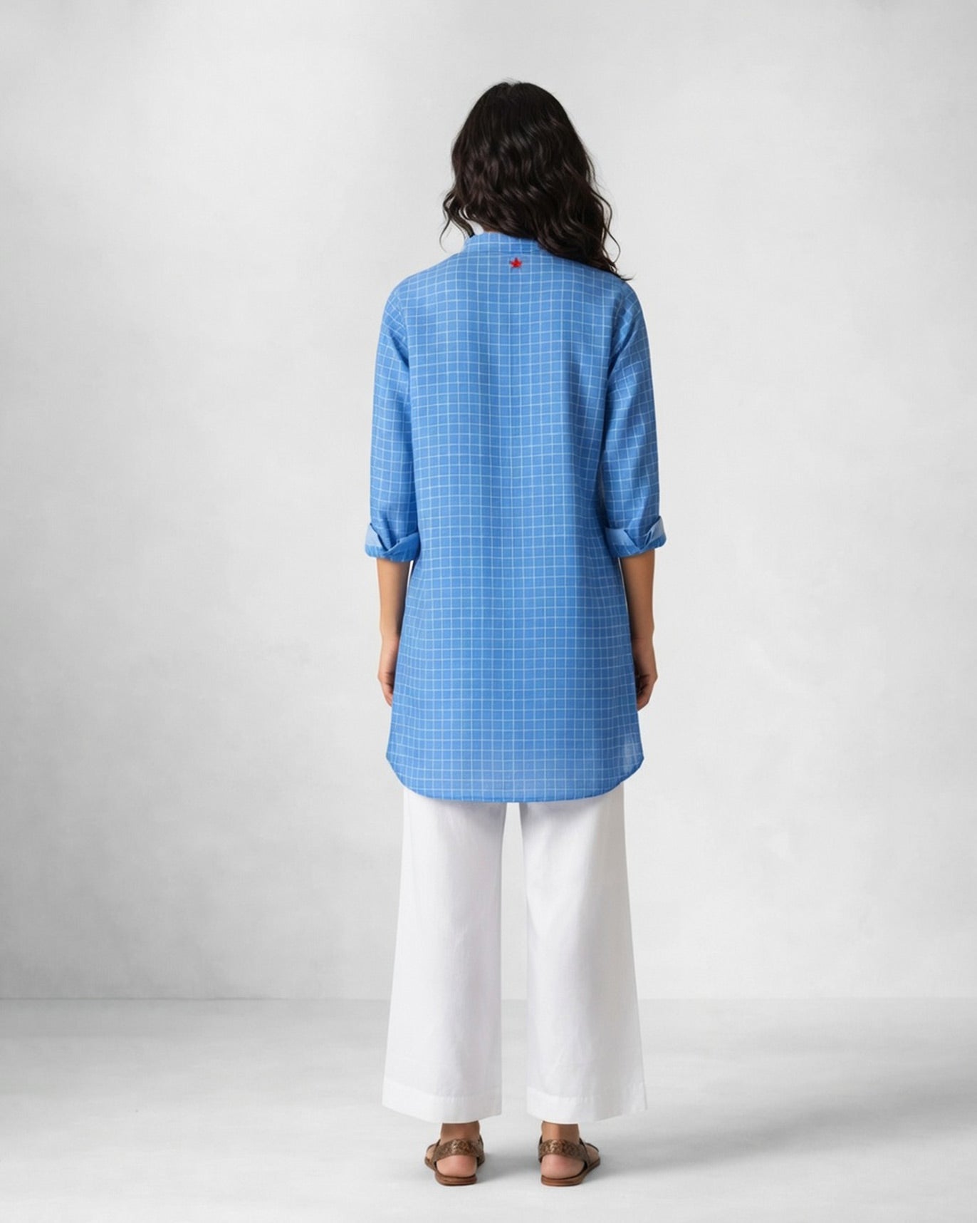 Nysa Kurta - Riverside Blue Checks