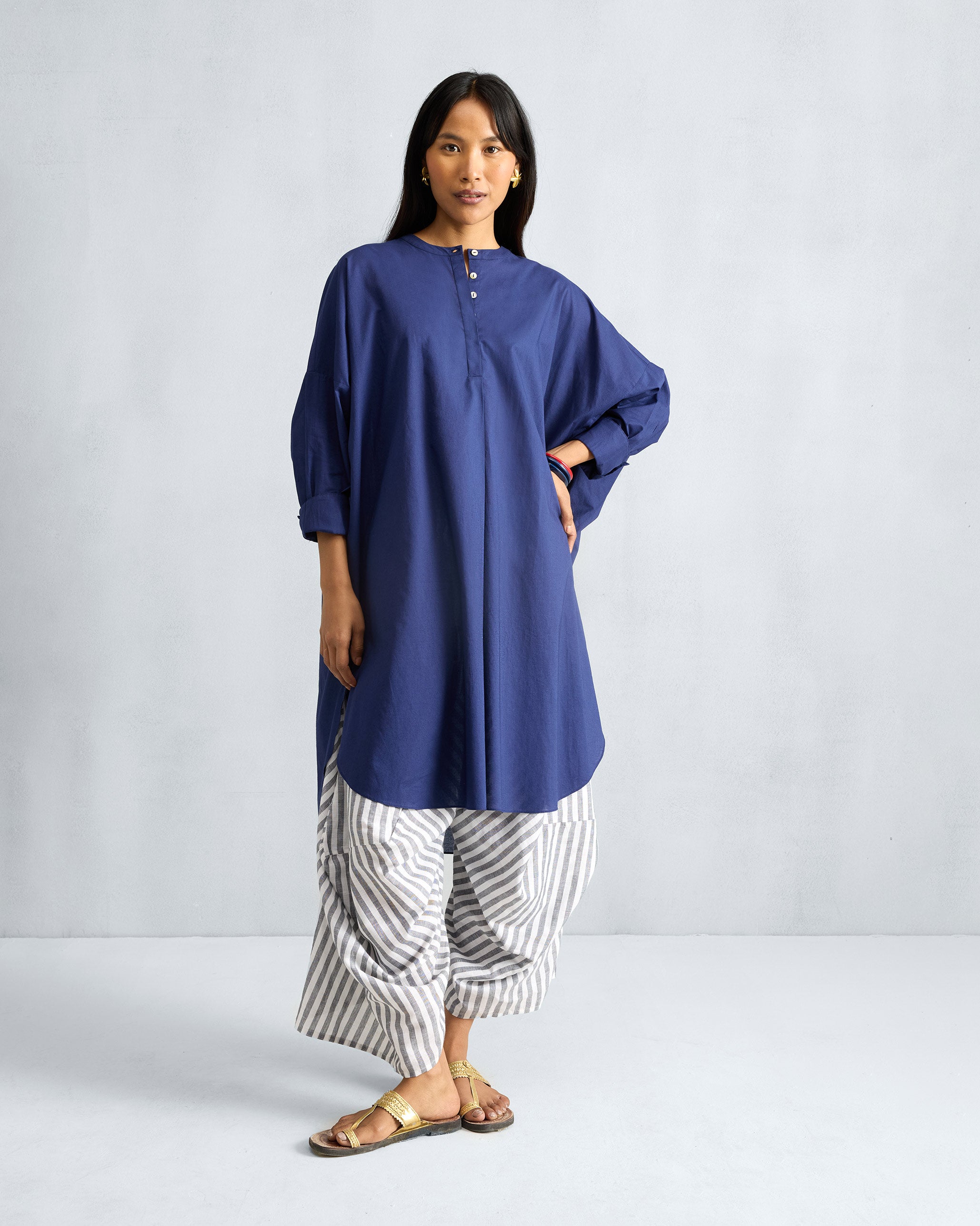 Lazy Sunday Tunic - Ink Blue