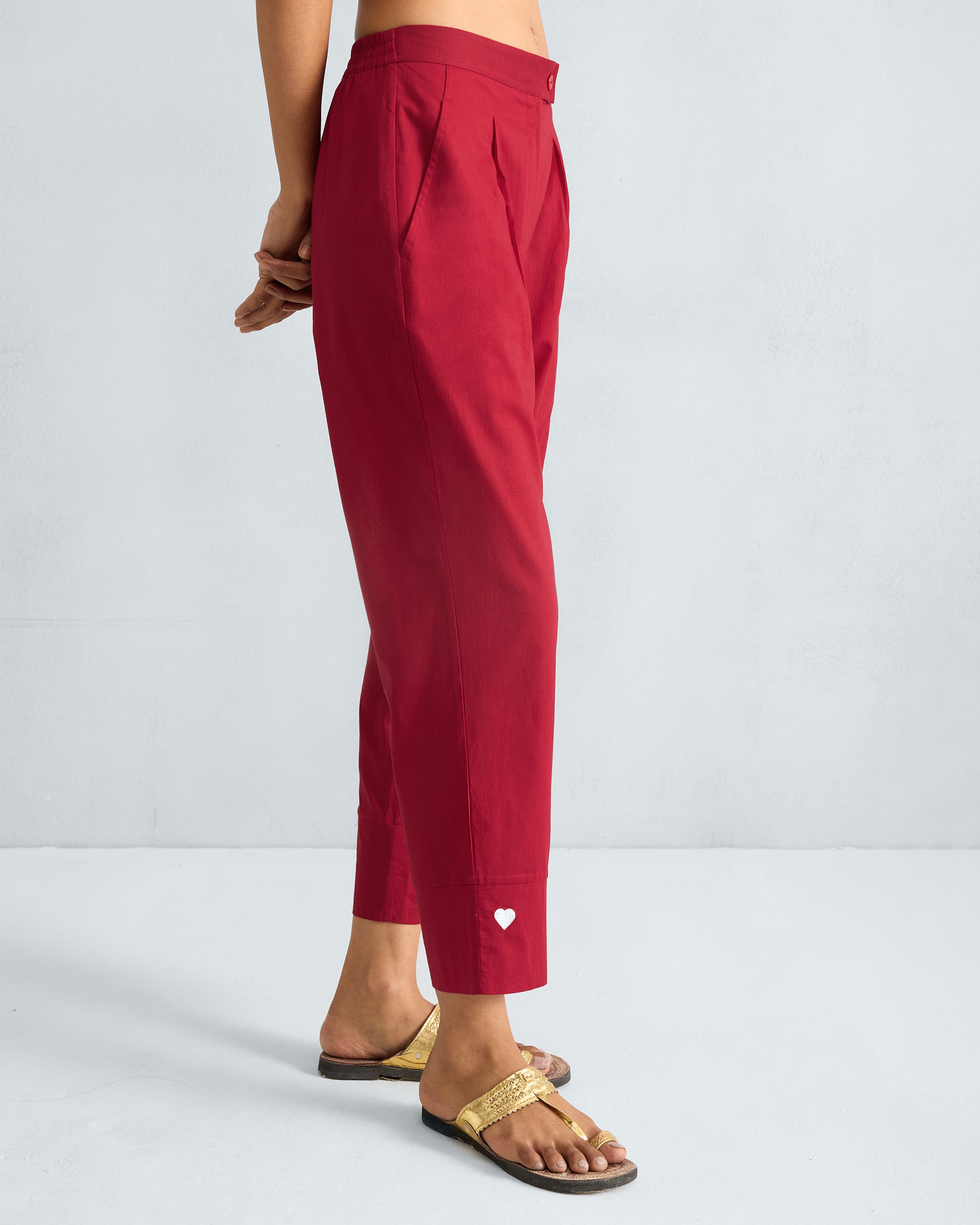 Narrow Pants - Red