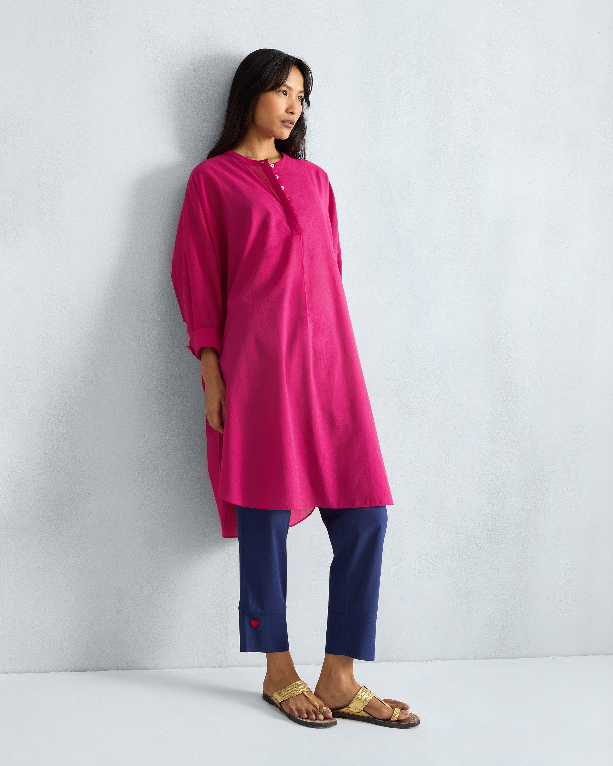 Lazy Sunday Tunic - Fuchsia
