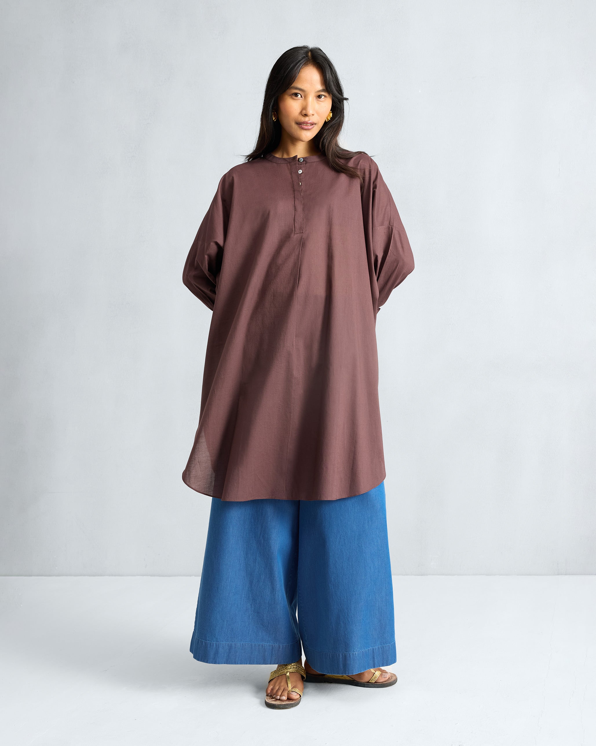Lazy Sunday Tunic - Chocolate Plum