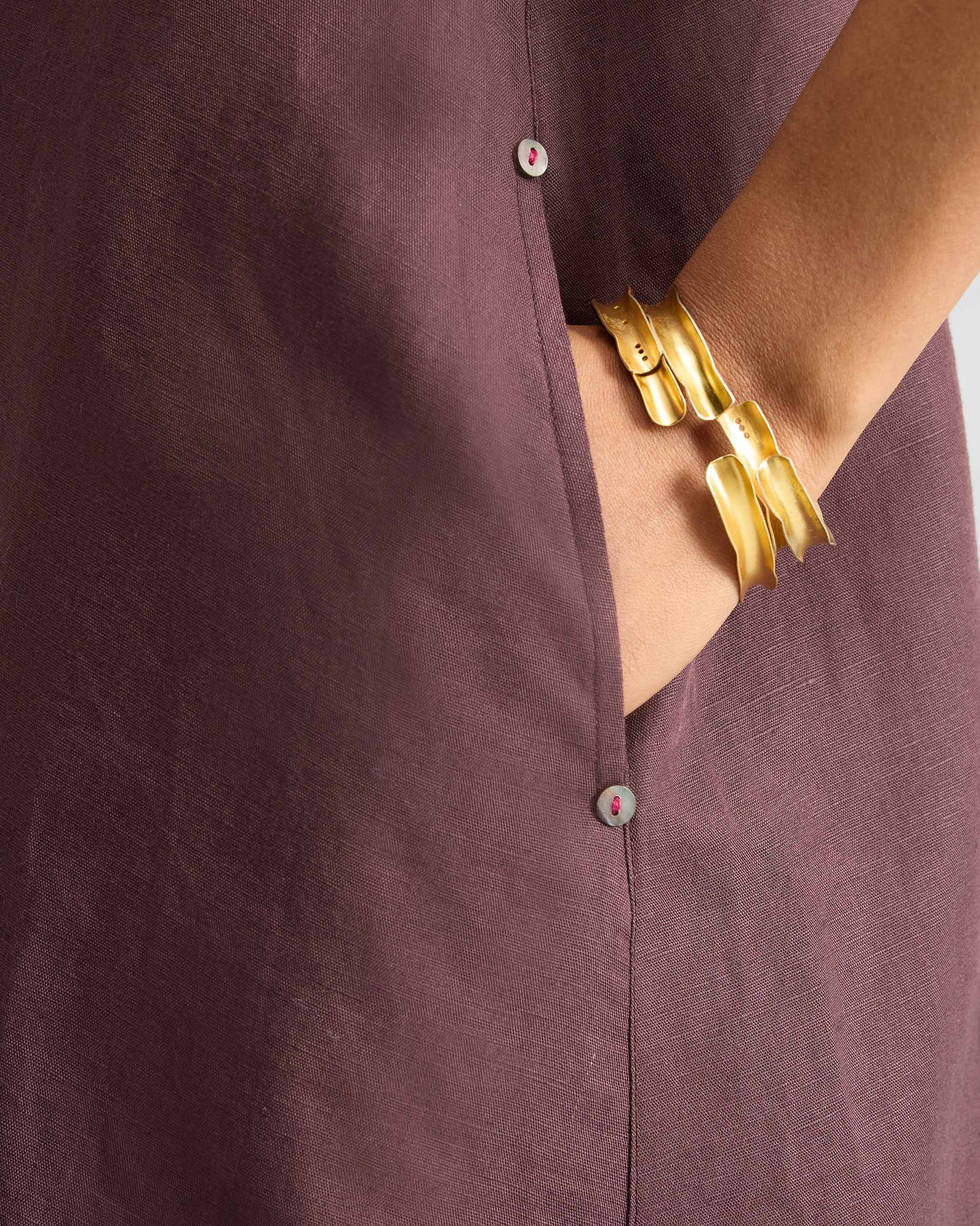 Double Layer Dress - Chocolate Plum