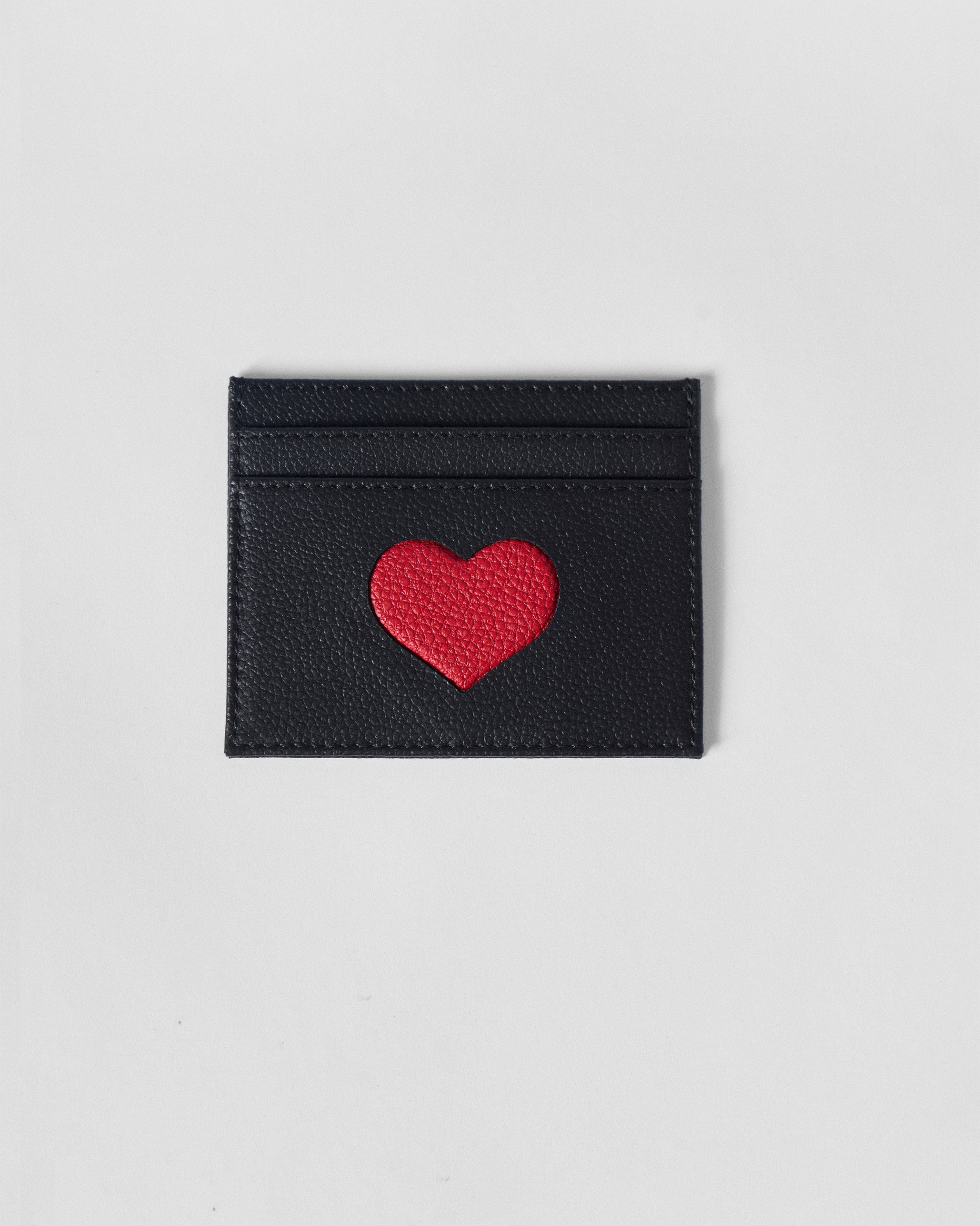 Everyday Heart Card Holder - Black & Red