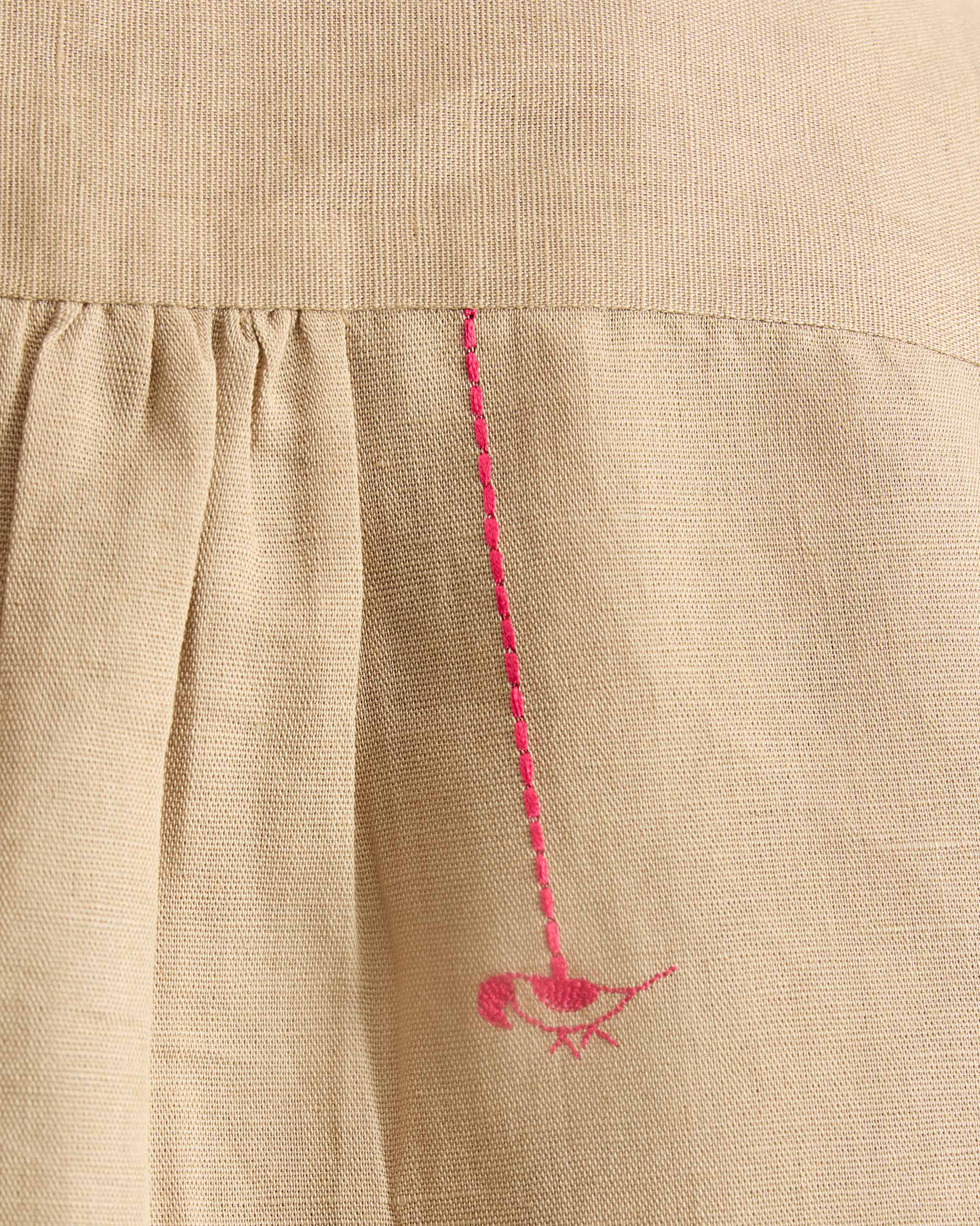 Mandarin Collar Top - Beige