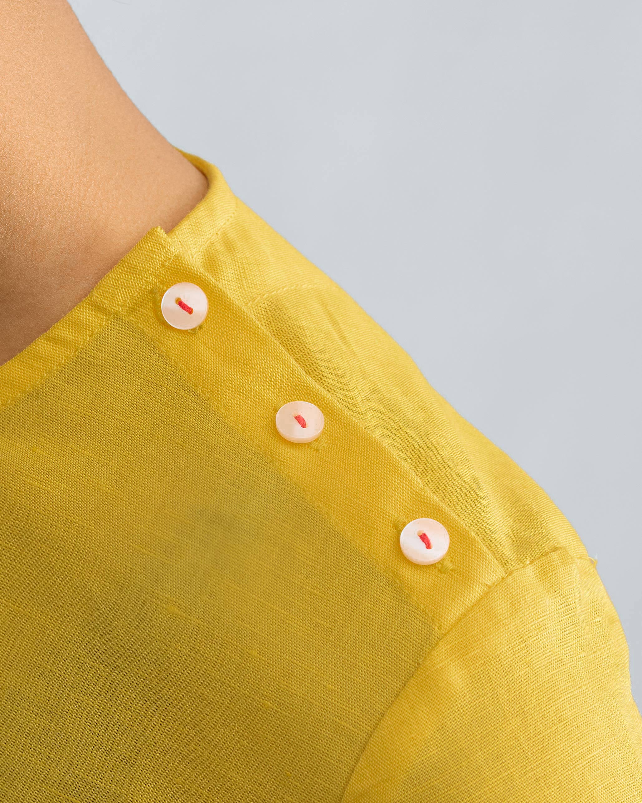 High Slit Top - Yellow