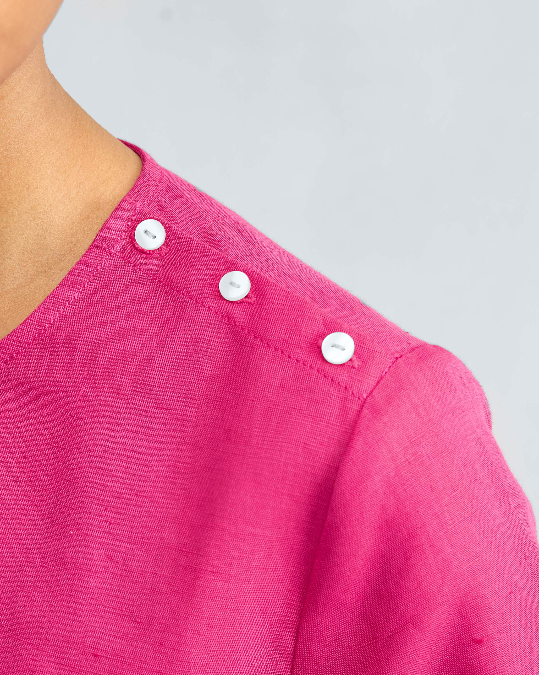 High Slit Top - Fuchsia