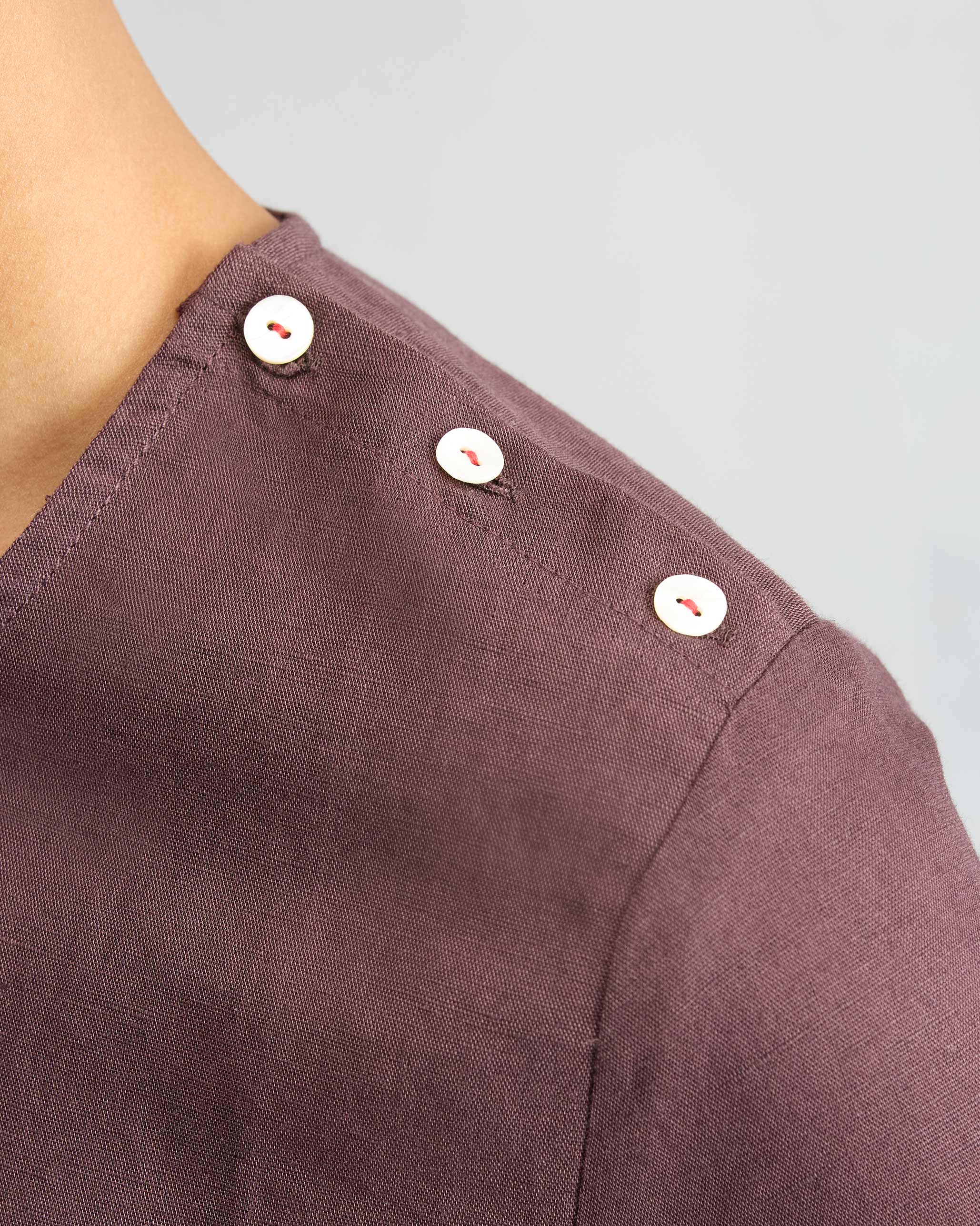 High Slit Top - Chocolate Plum