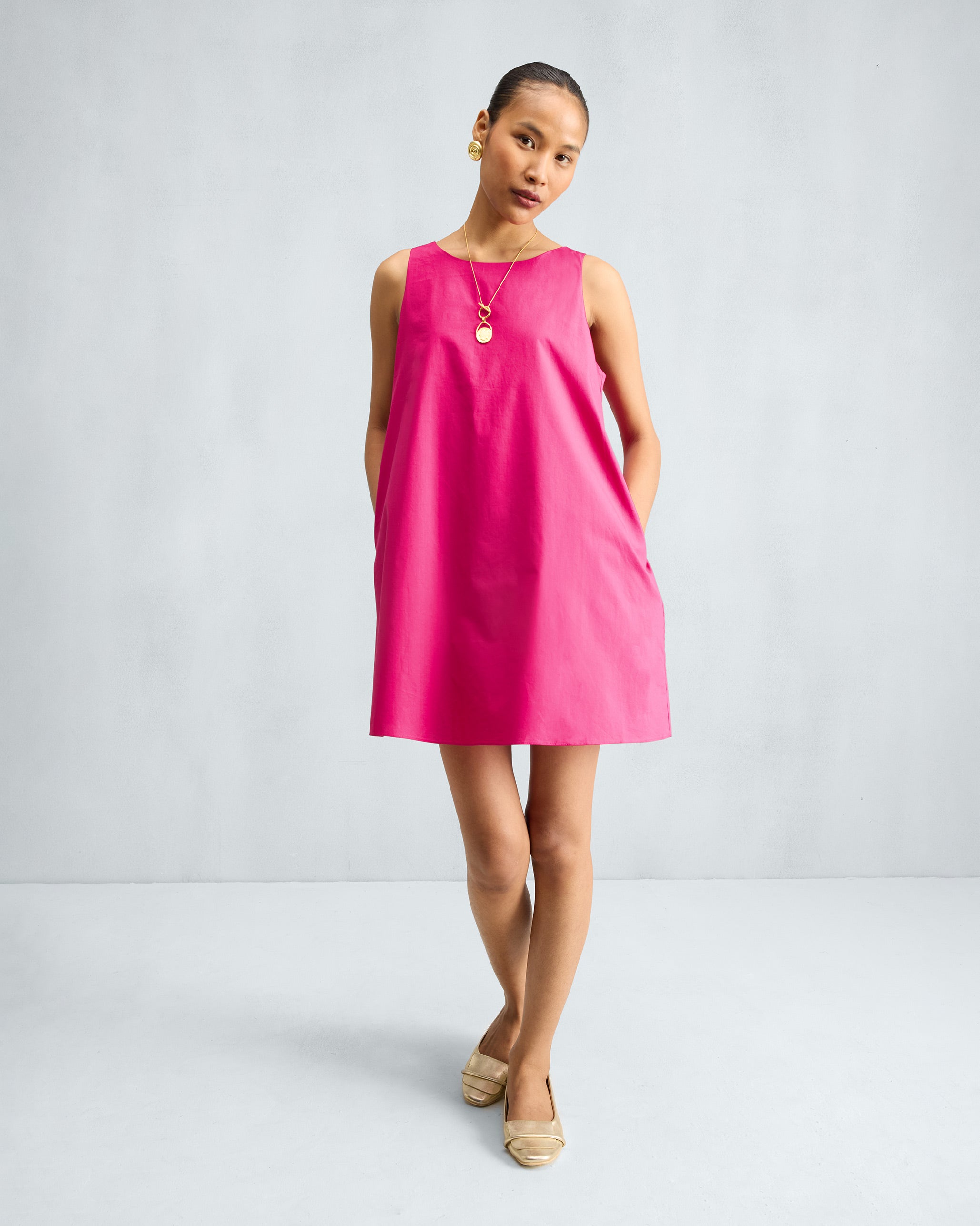 Short Racerback Dress - Fuchsia