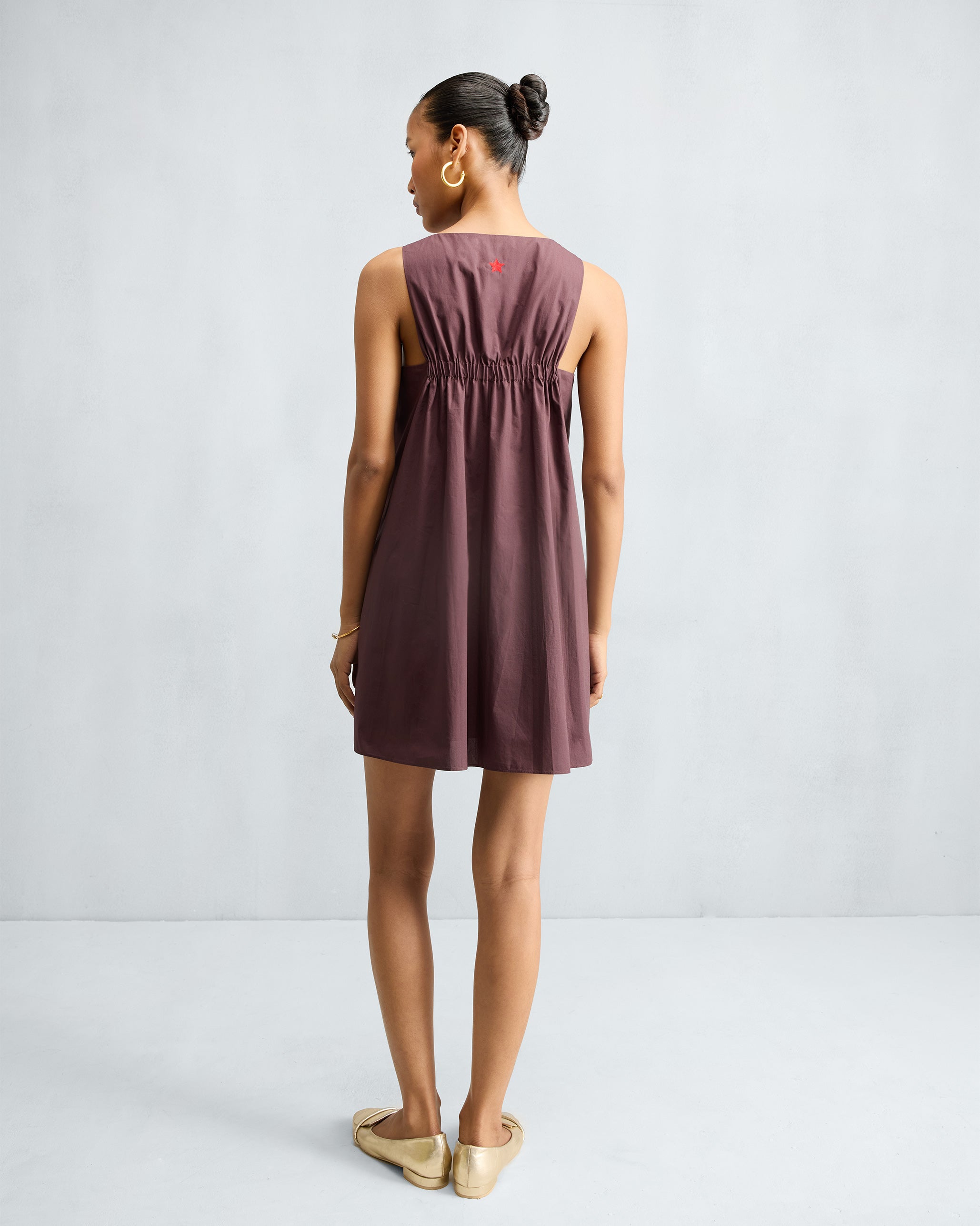 Short Racerback Dress - Chocolate Plum