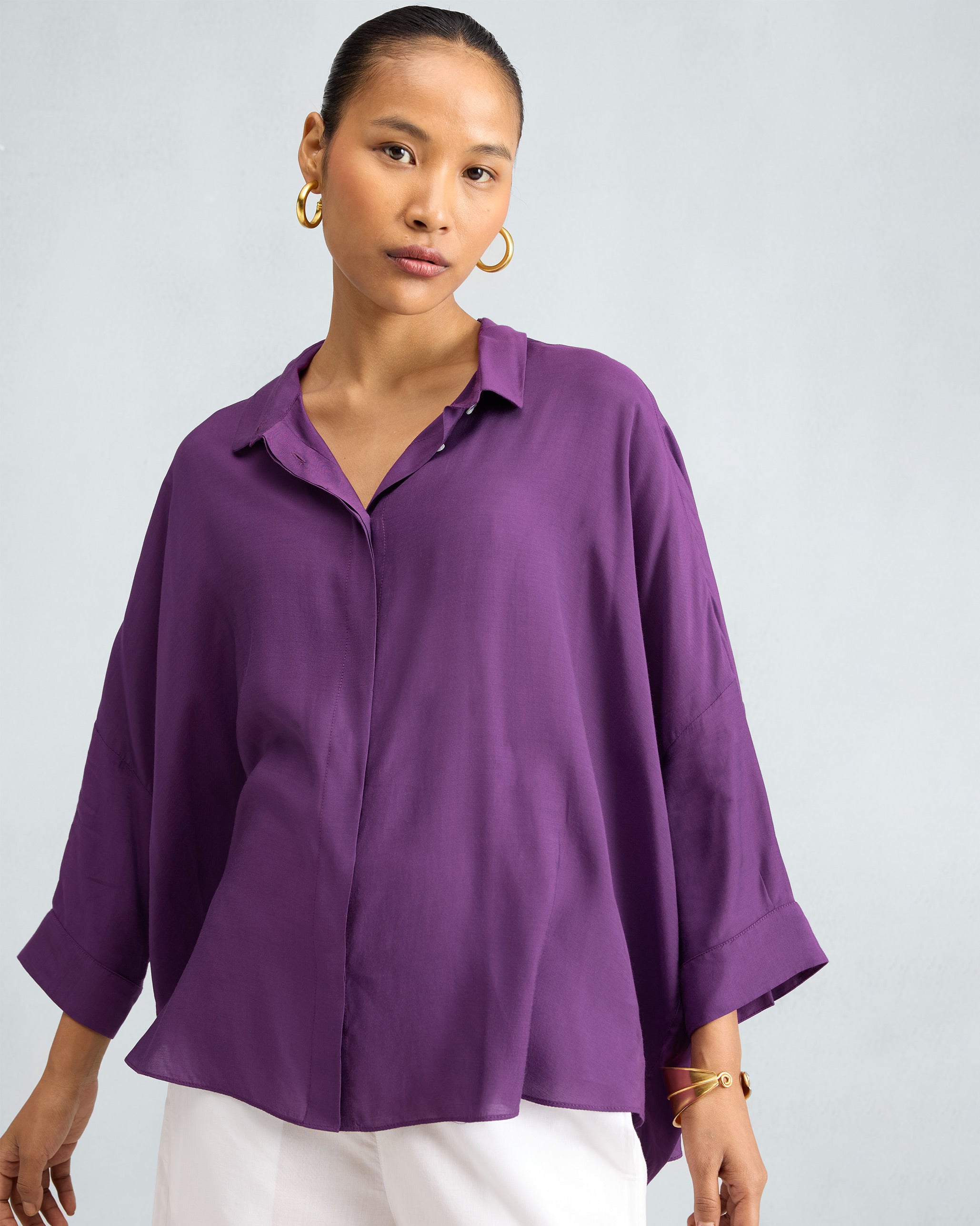 Boxy Shirt - Purple