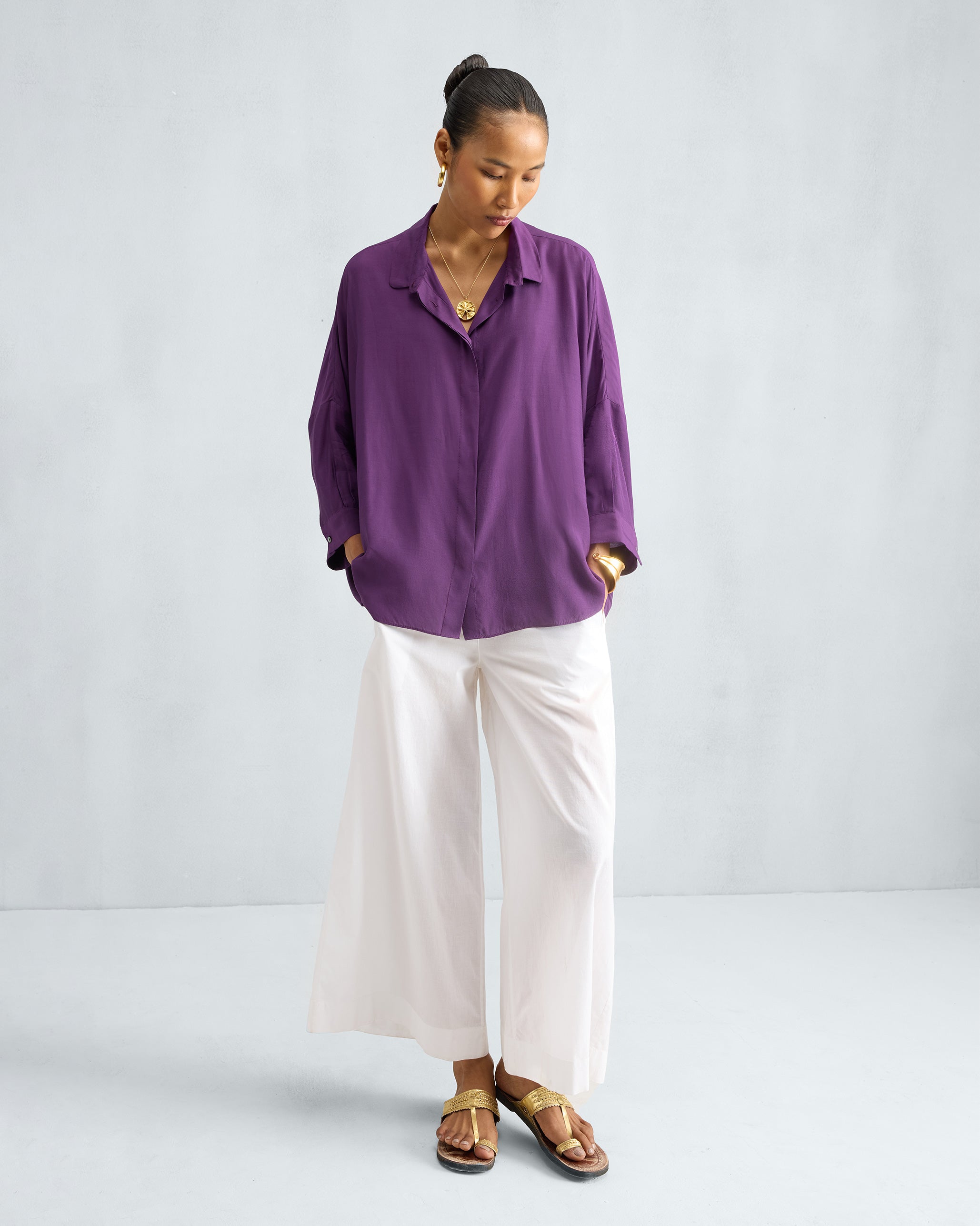 Boxy Shirt - Purple