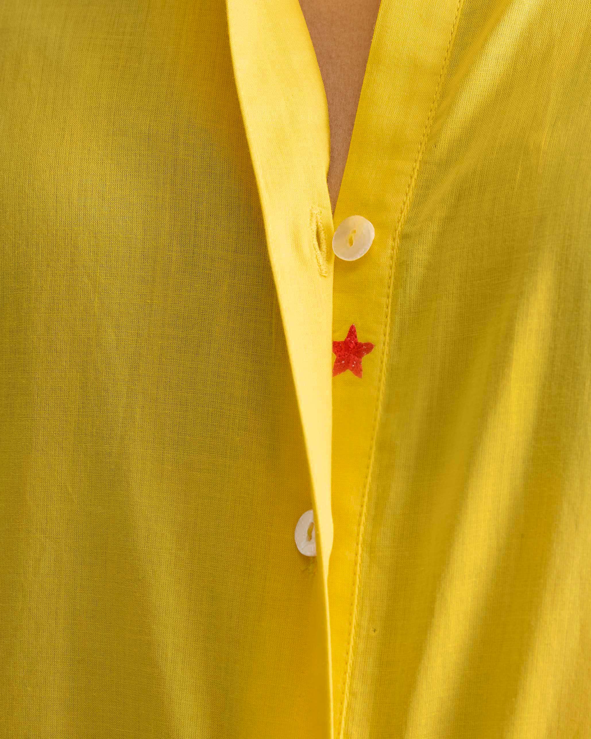 Basic Mid Length Kurta - Yellow