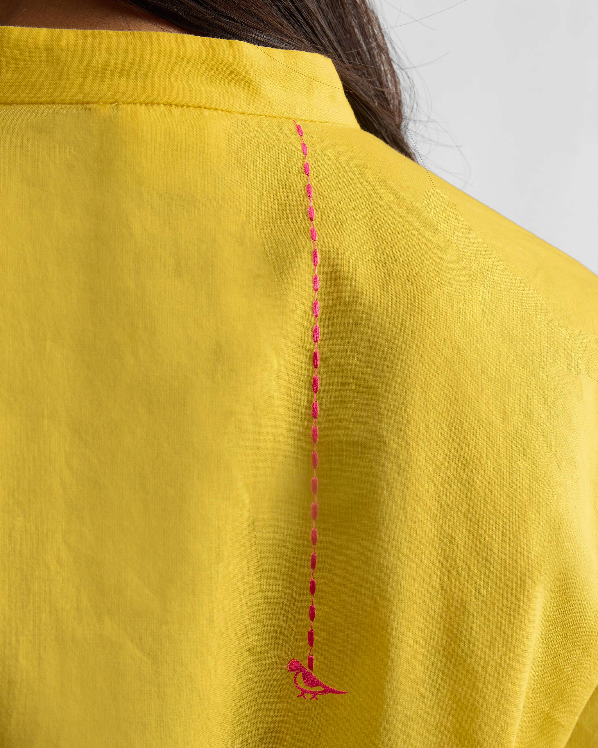 Basic Long Kurta - Yellow