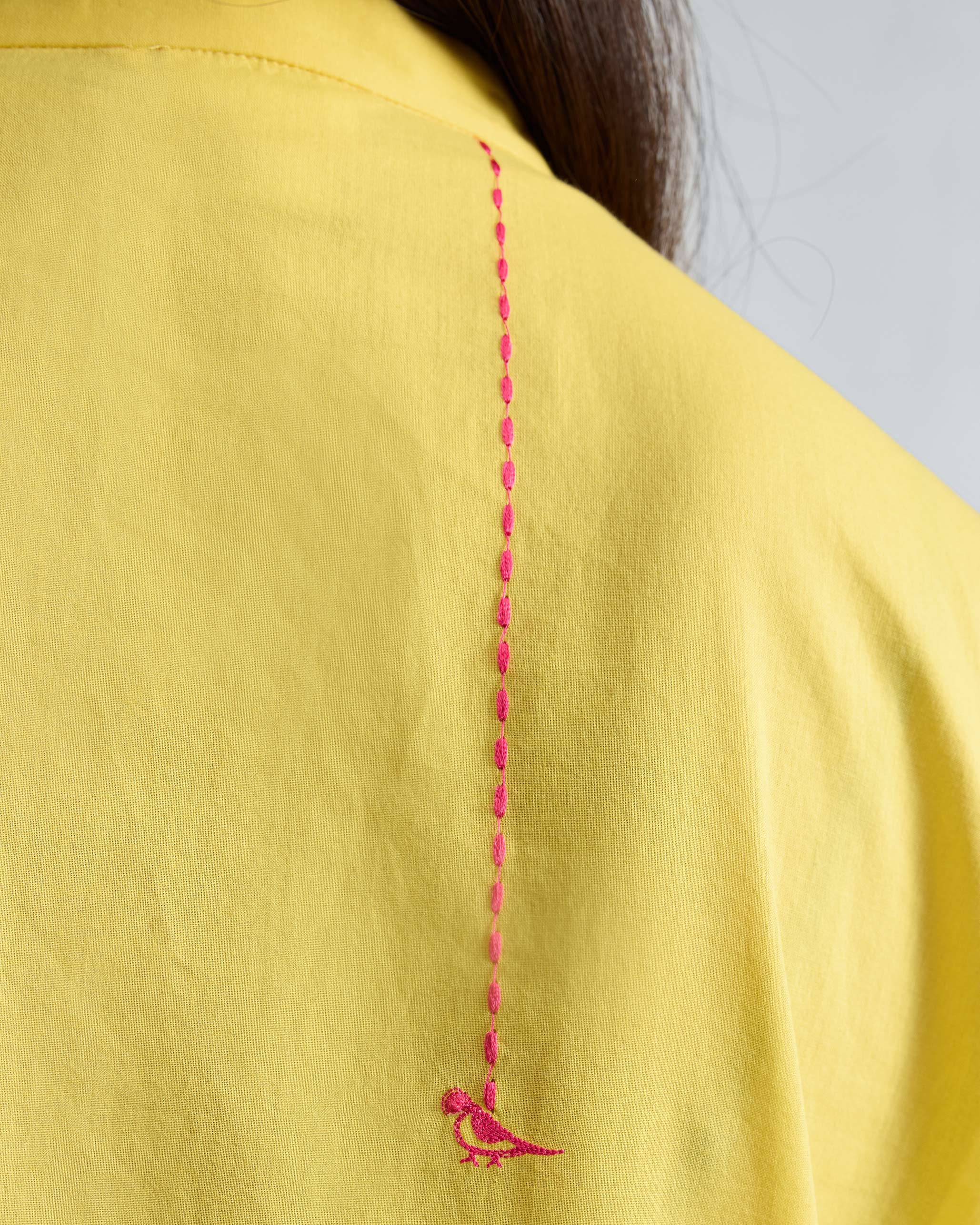 Basic Long Kurta - Yellow