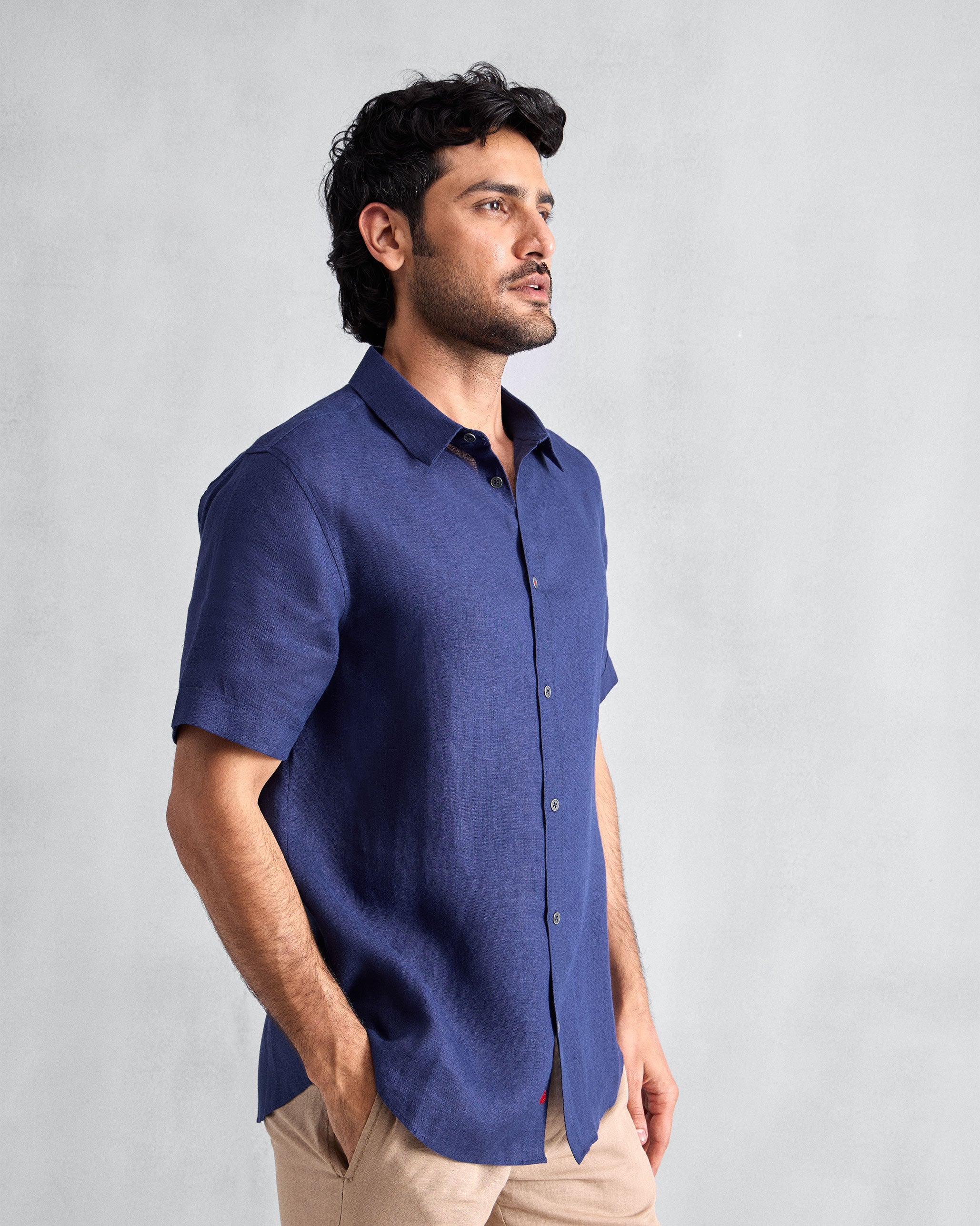 Half Sleeve Shirt - Ink Blue