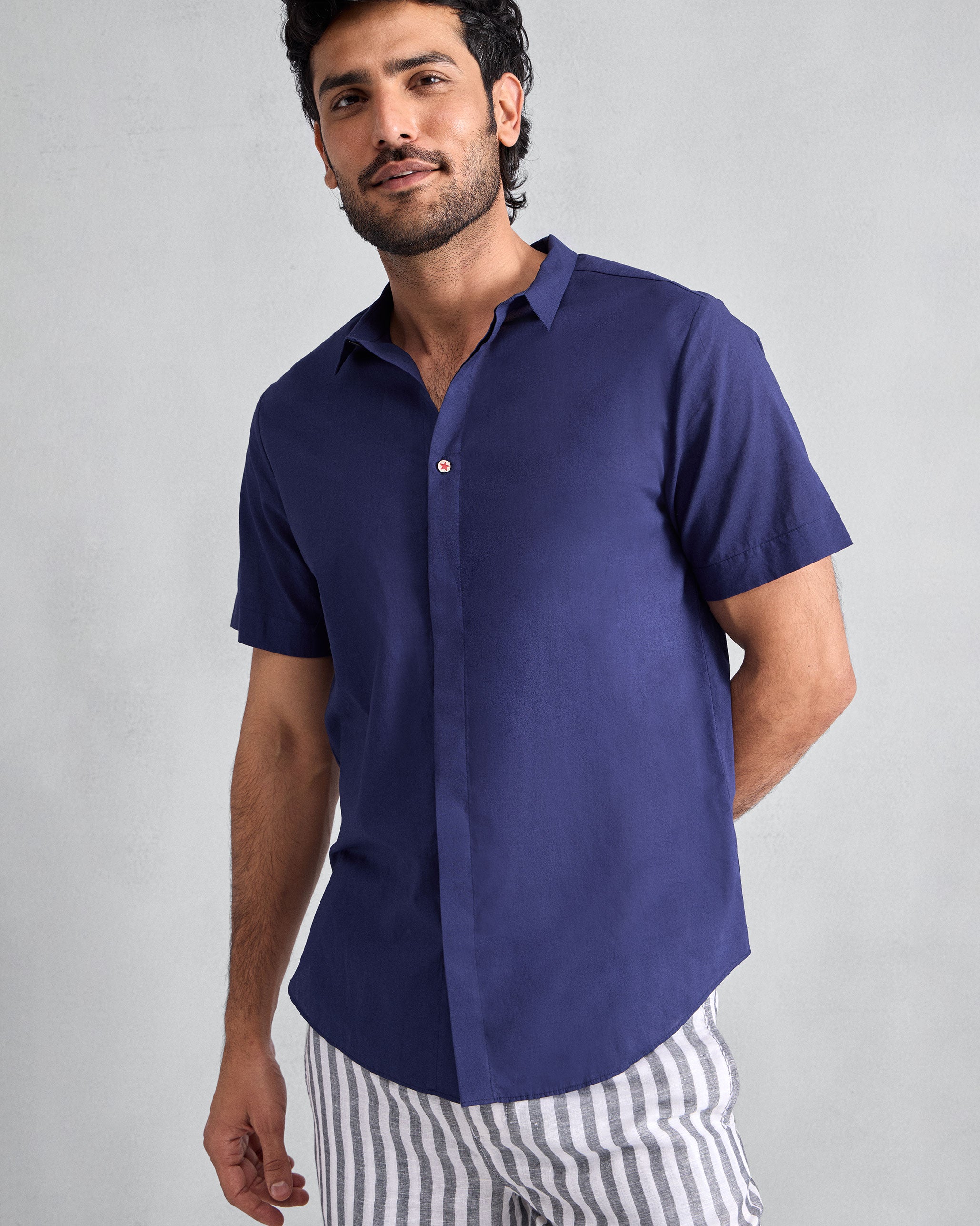 Riverine Shirt - Ink blue