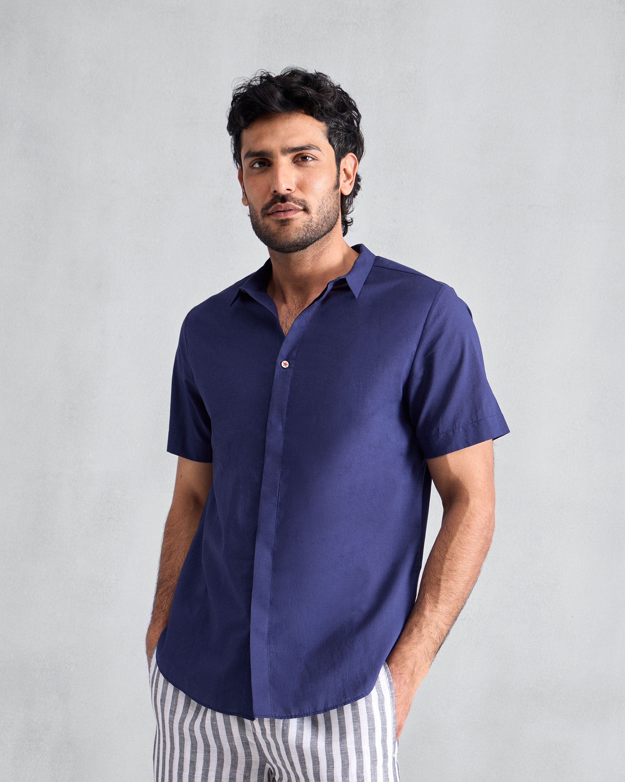 Riverine Shirt - Ink blue